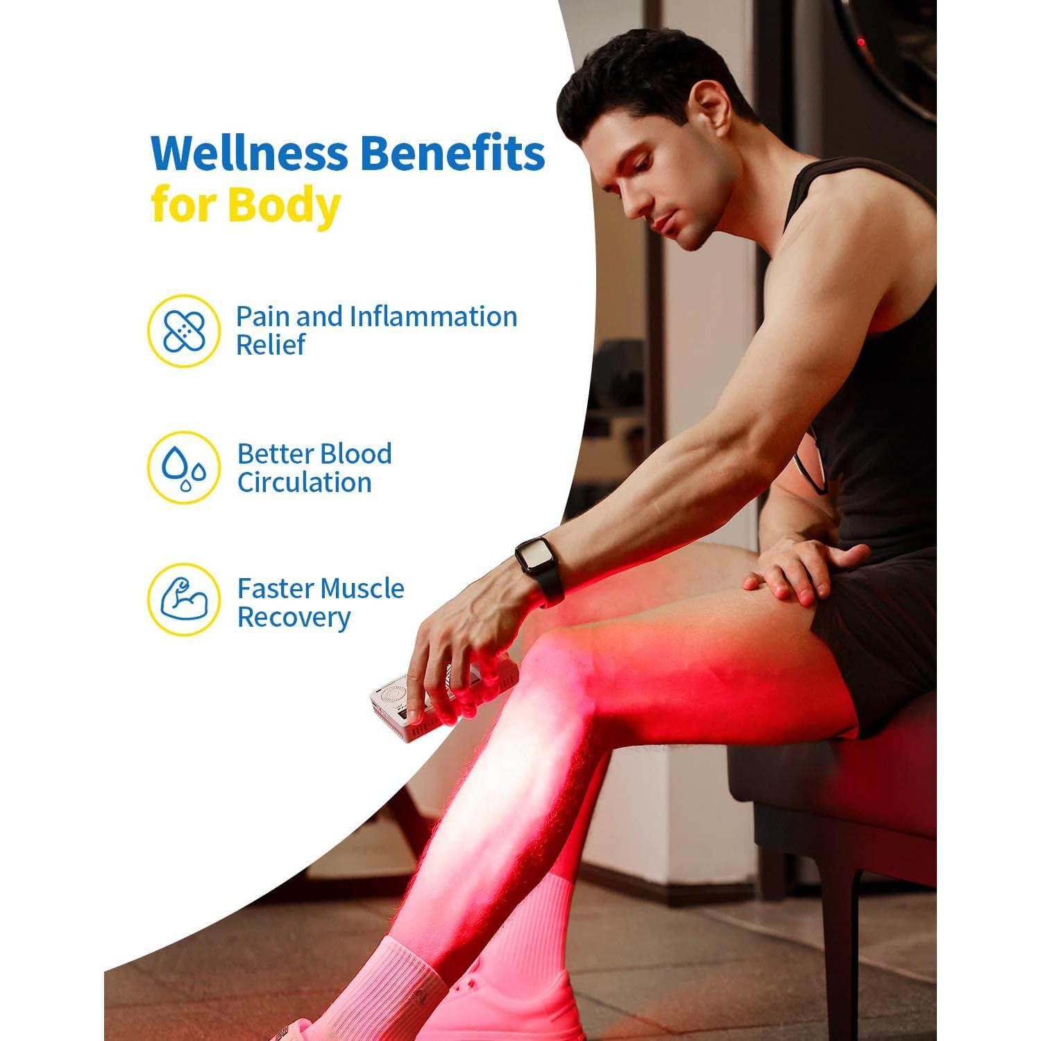 Panel de Terapia de Luz Roja YIPFREE 660nm y 850nm Portátil