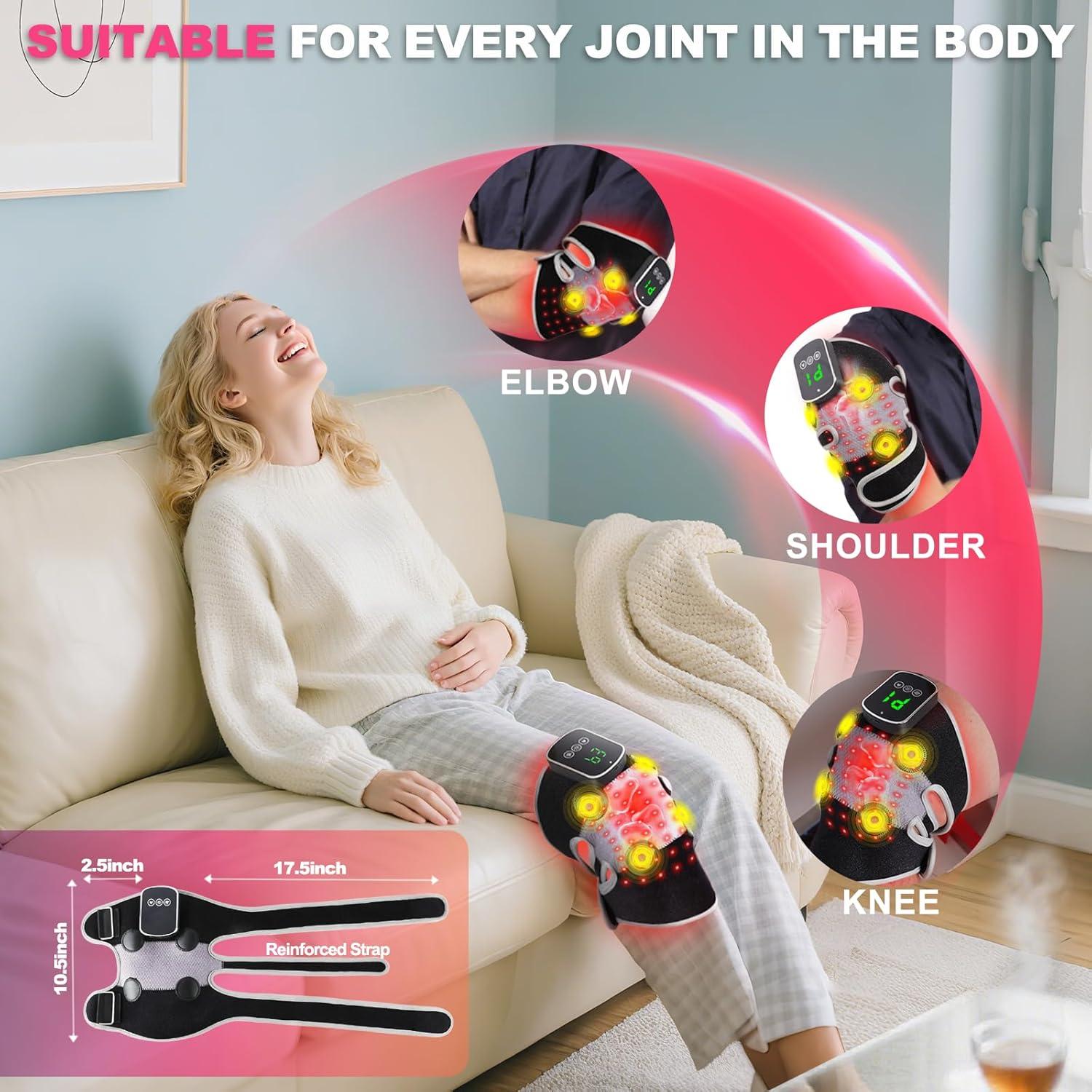 Faja de Rodilla Terapia de Luz Roja 3 en 1 NGCES