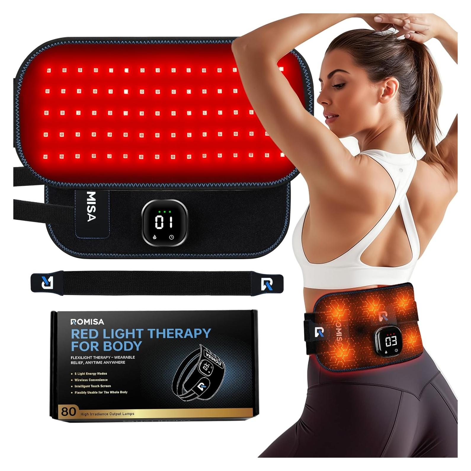 Almohadilla de Terapia de Luz Roja Inalámbrica ROMISA 3000mAh