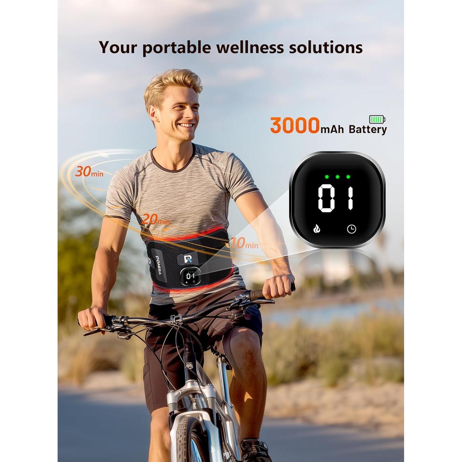 Almohadilla de Terapia de Luz Roja Inalámbrica ROMISA 3000mAh