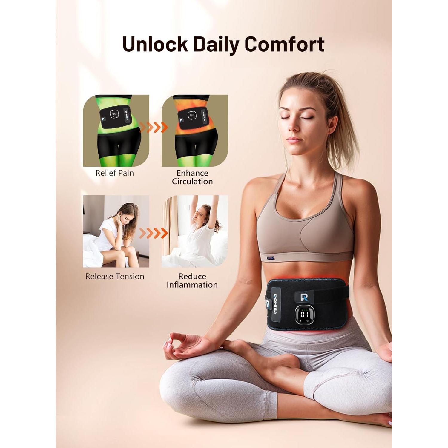 Almohadilla de Terapia de Luz Roja Inalámbrica ROMISA 3000mAh