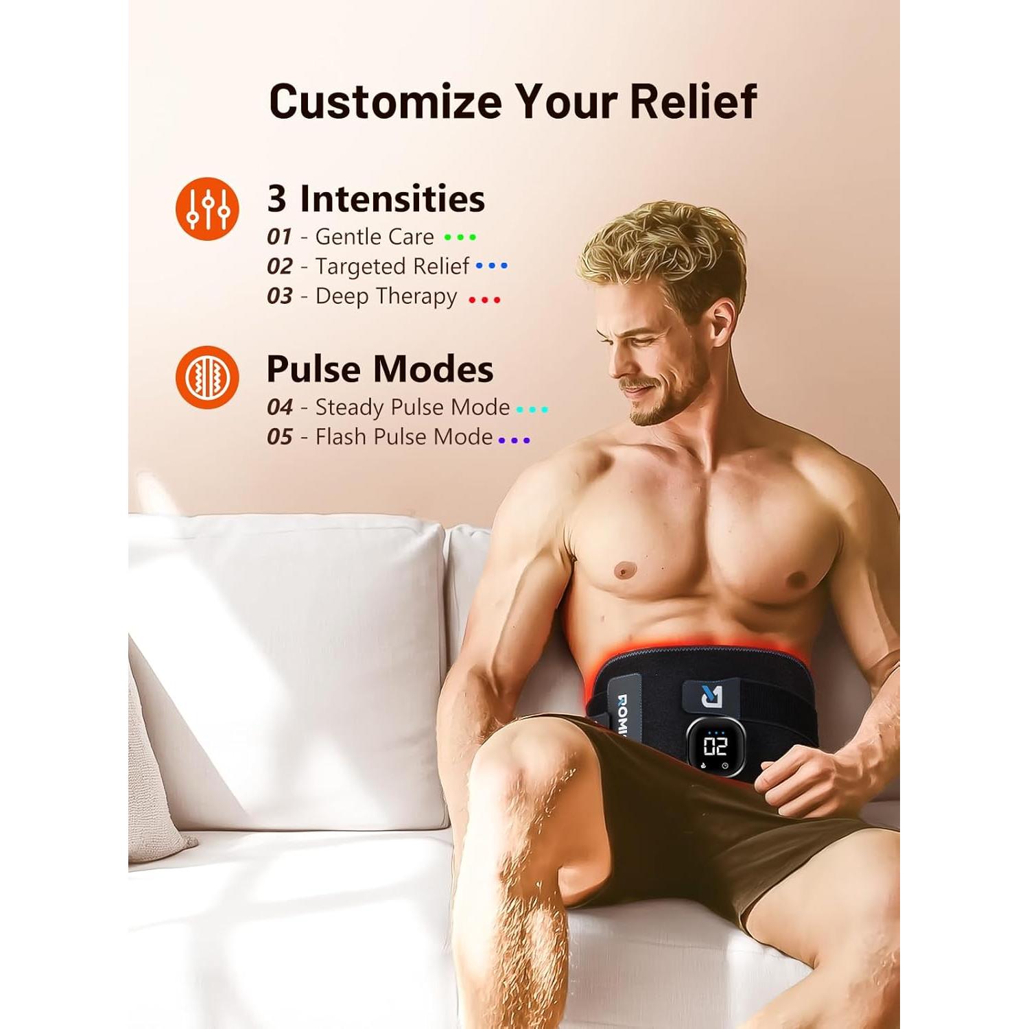 Almohadilla de Terapia de Luz Roja Inalámbrica ROMISA 3000mAh