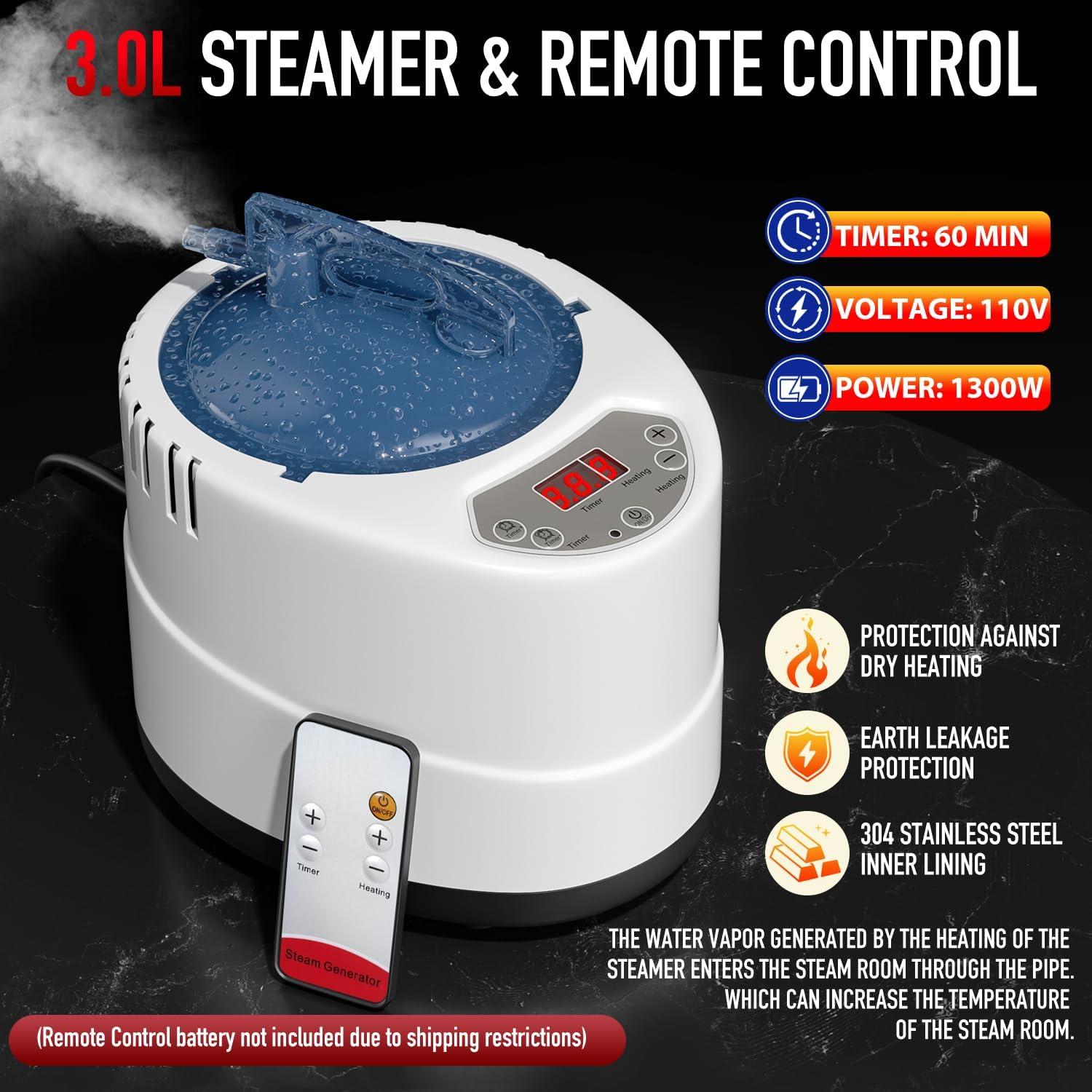 Sauna de Vapor Infrarroja ISIDO XXL 180x81cm 1300W con Luz Roja