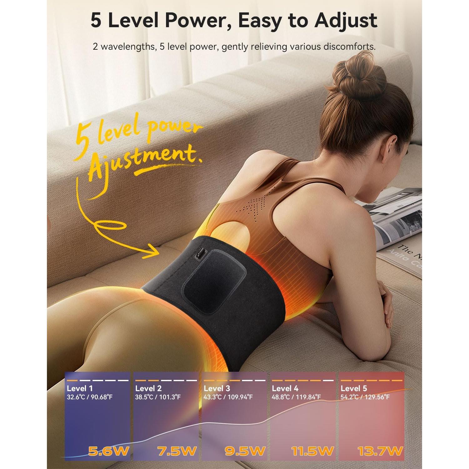 Cinturón de Terapia de Luz Roja DRMATE 130x18cm 5 Niveles