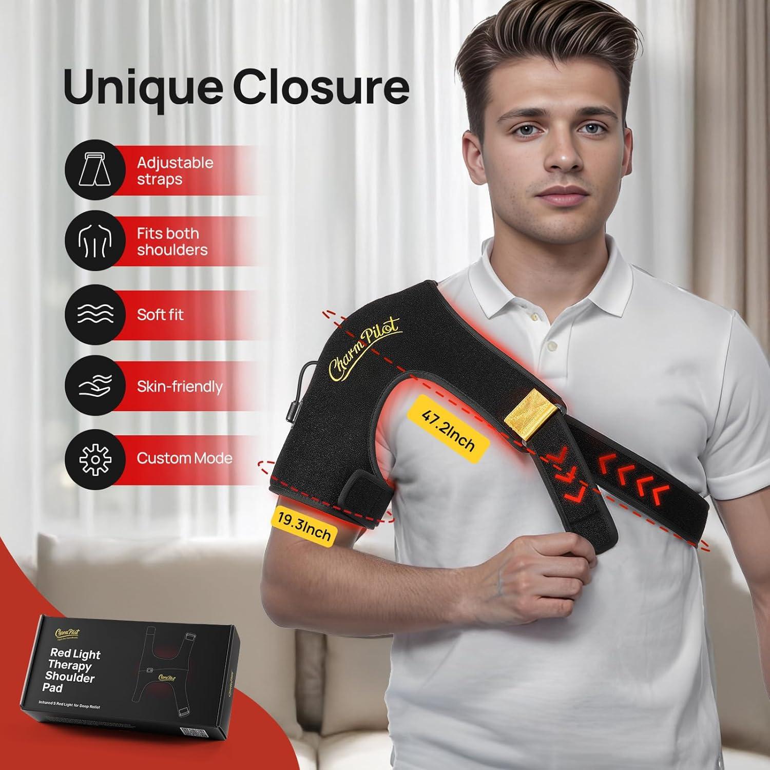 Almohadilla de Terapia de Luz Roja Charmpilot para Hombro 86 LEDs