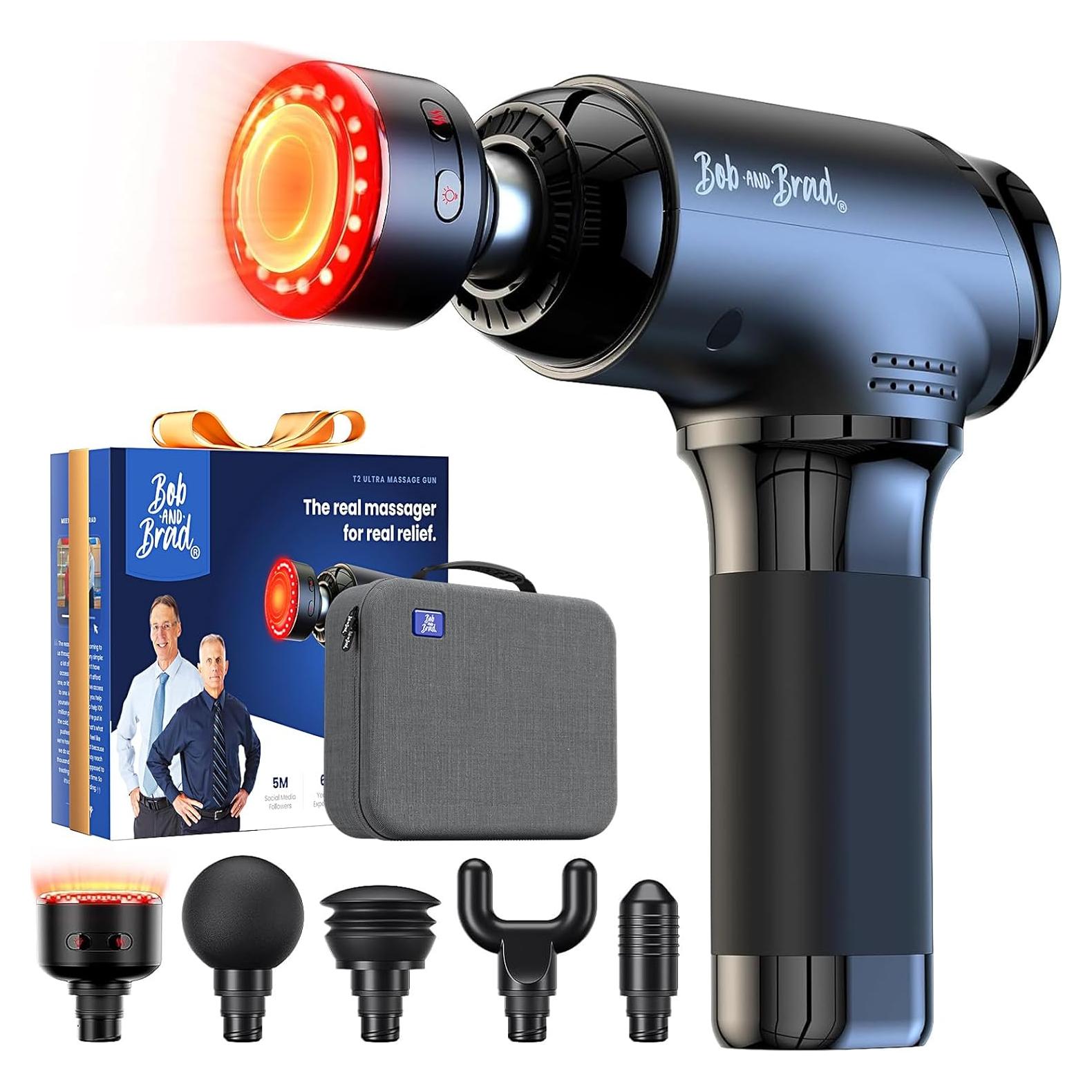 Pistola de Masaje BOB Y BRAD T2 Ultra con Calor y LED