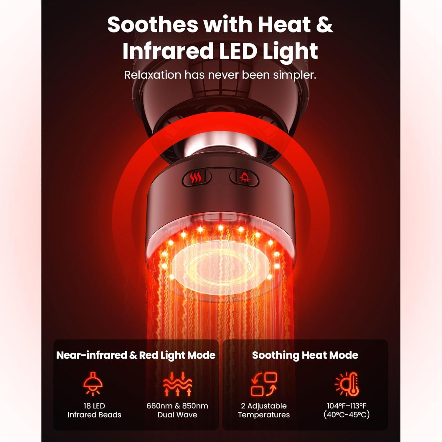 Pistola de Masaje BOB Y BRAD T2 Ultra con Calor y LED