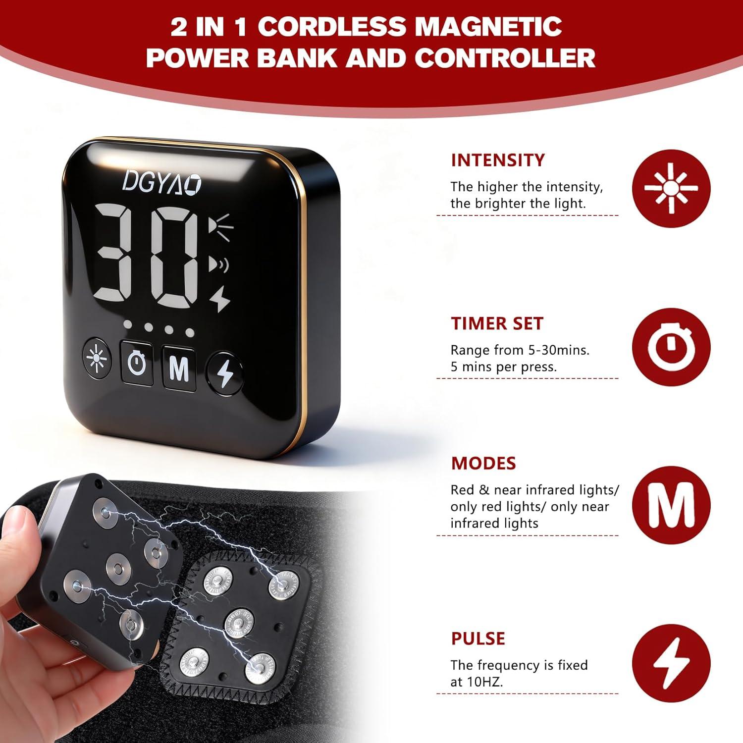 Terapia de Luz Roja Inalámbrica TUOYR para Alivio del Dolor