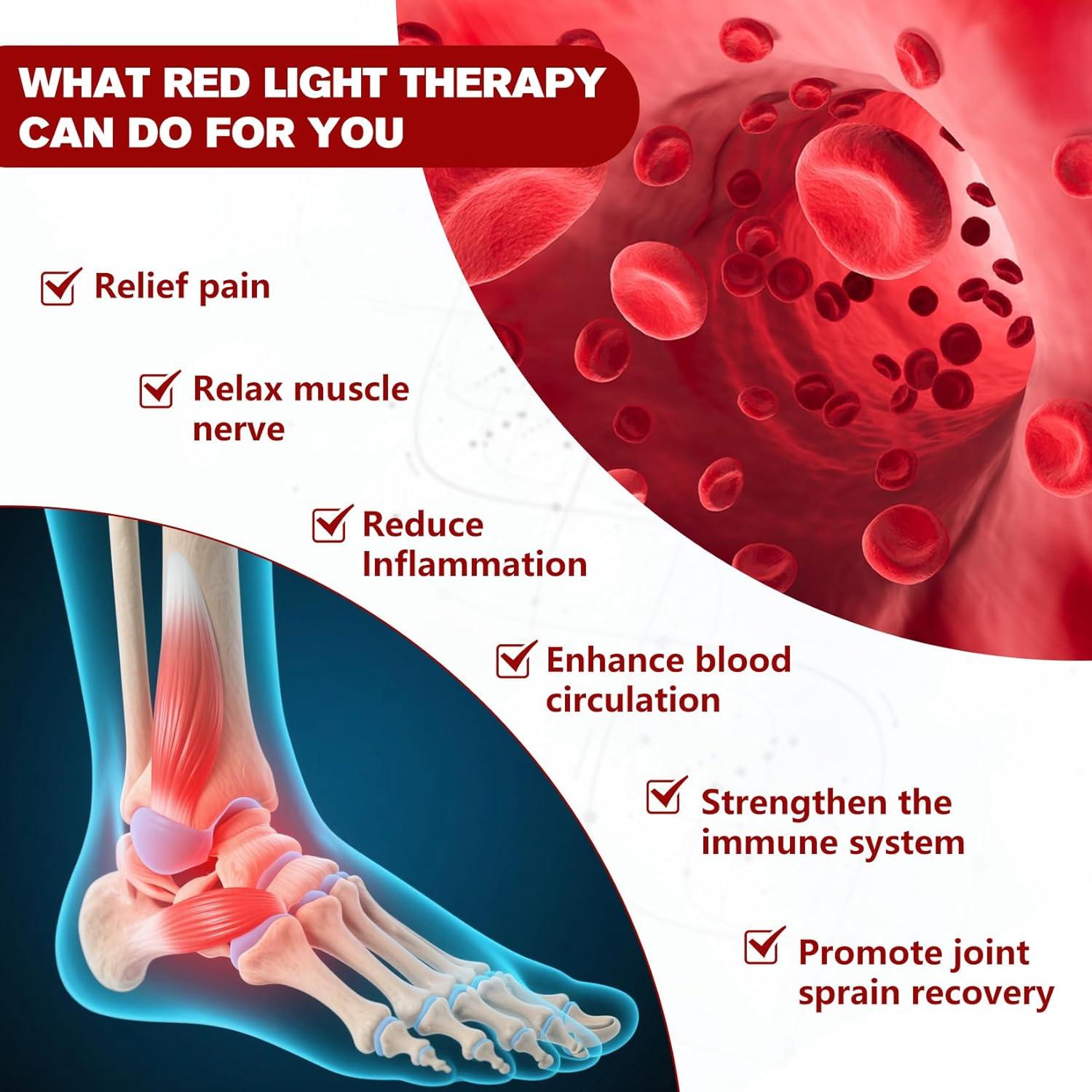 Terapia de Luz Roja Inalámbrica TUOYR para Alivio del Dolor