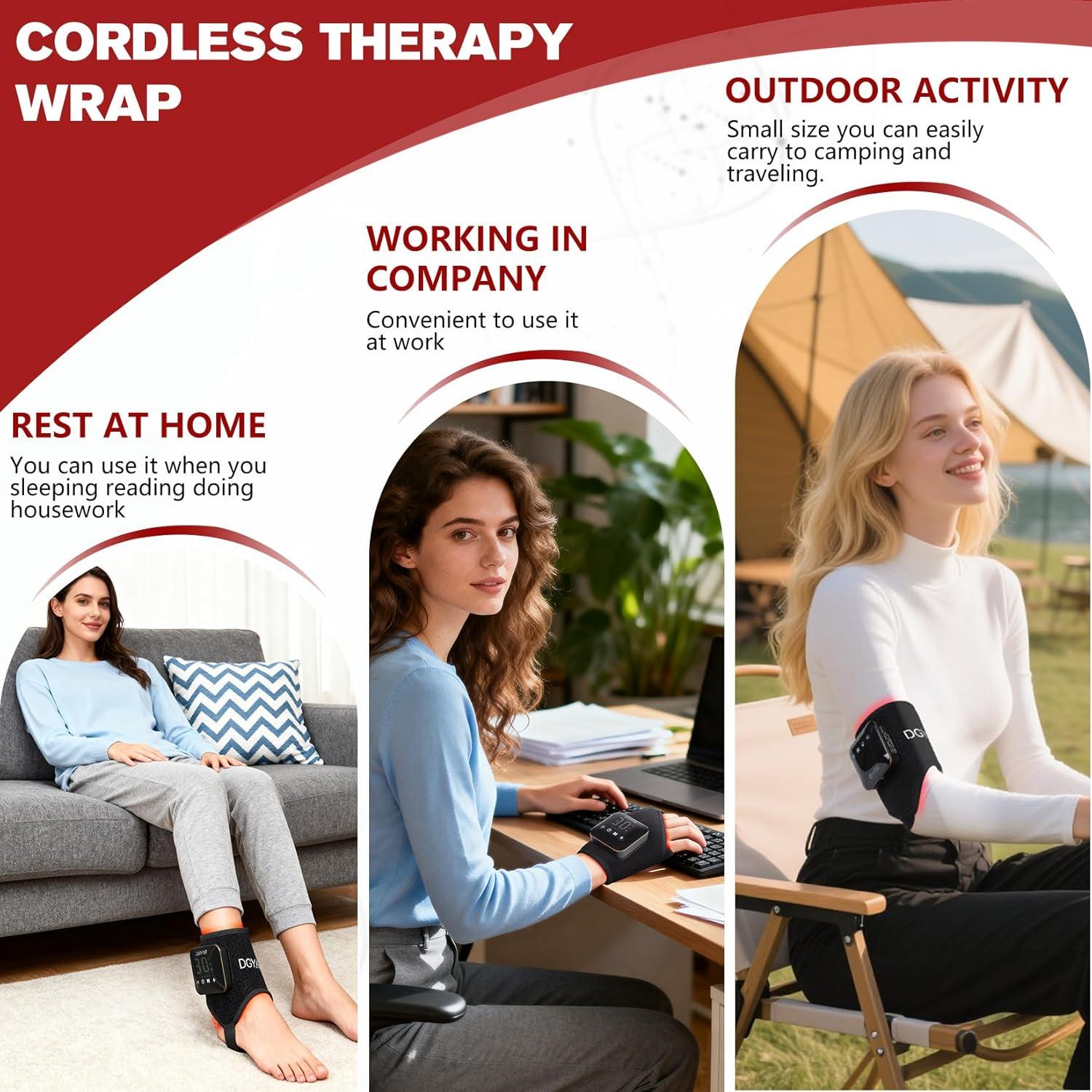 Terapia de Luz Roja Inalámbrica TUOYR para Alivio del Dolor