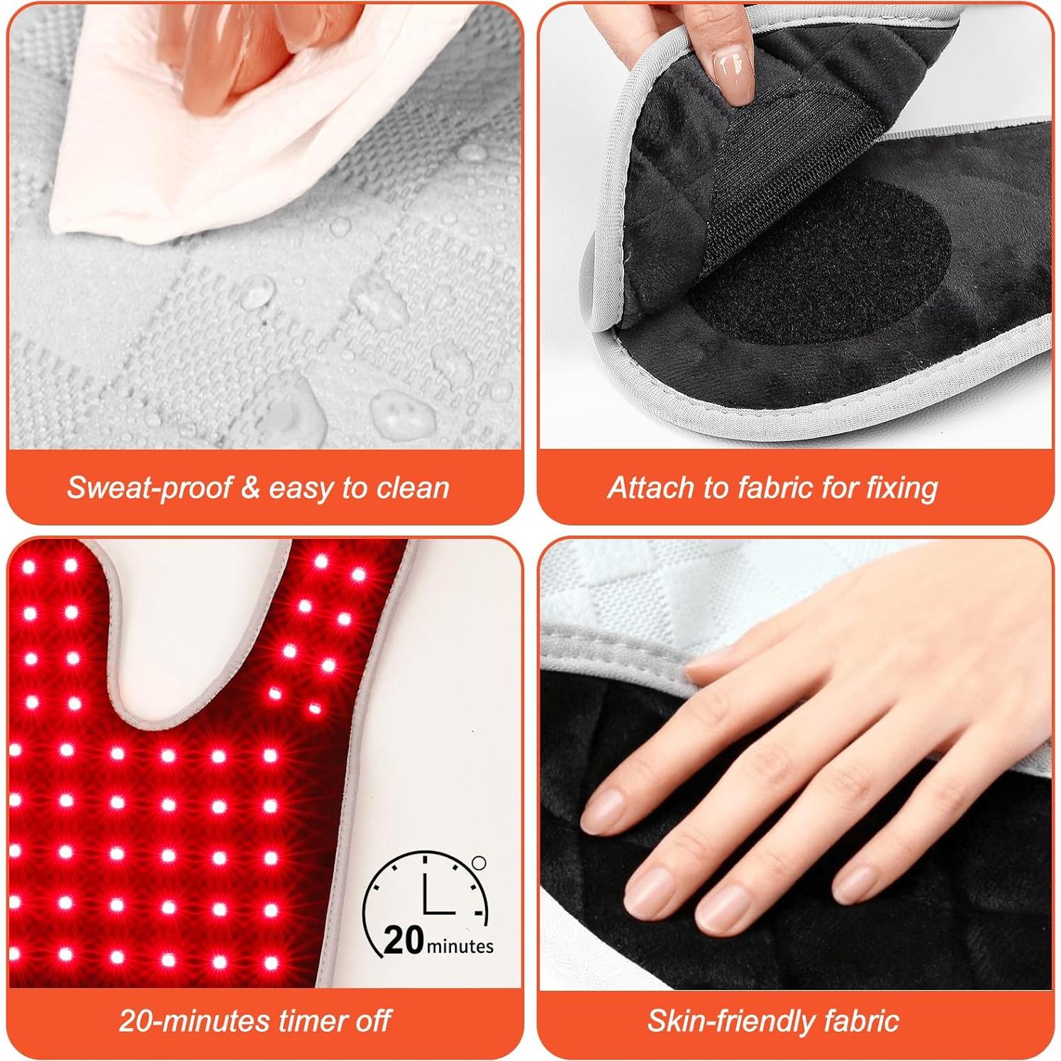 Cinturón de Luz Roja Cholas 3-en-1 para Cuello y Espalda