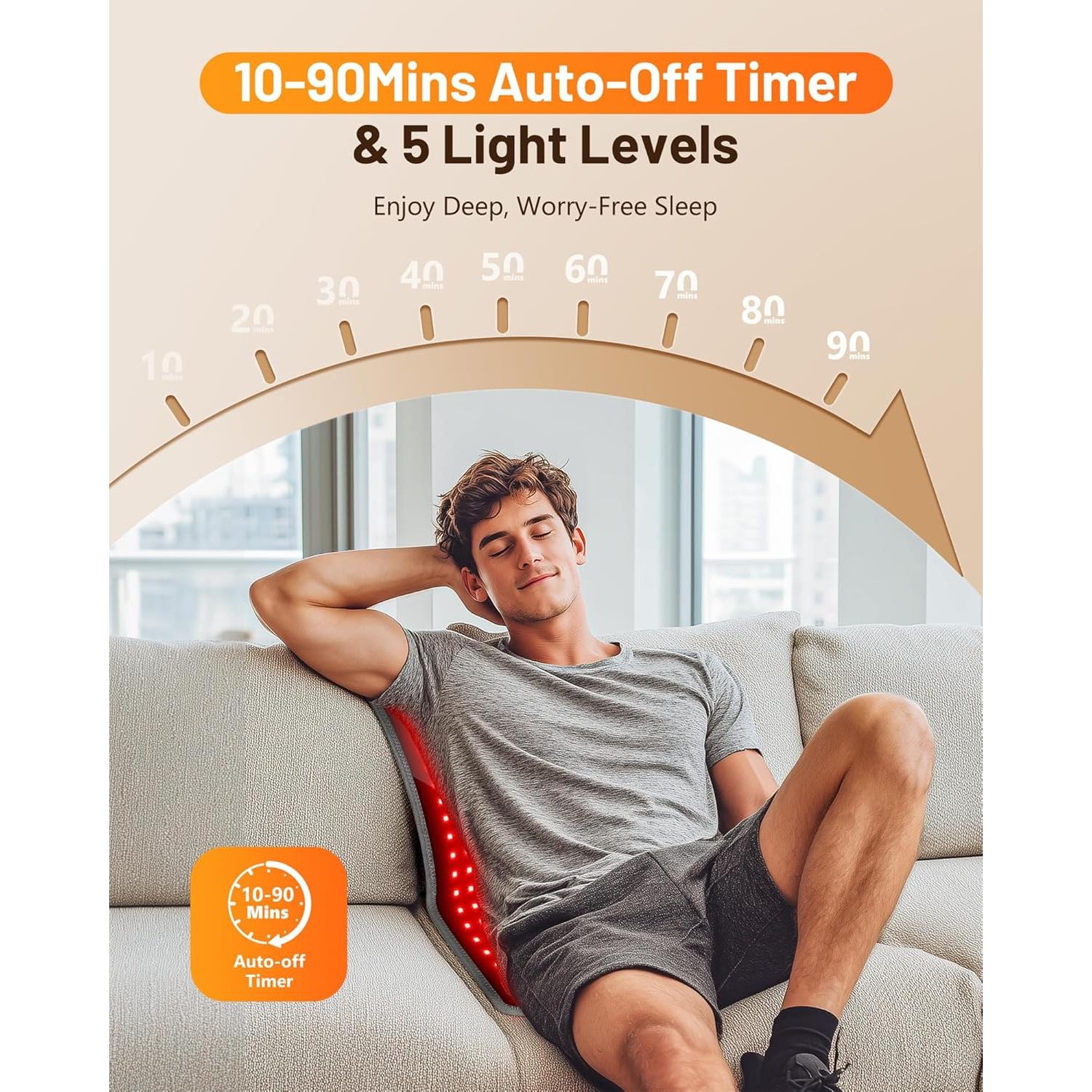 Almohadilla de Terapia de Luz Roja HALIDODO 61x30.5cm 300 LEDs