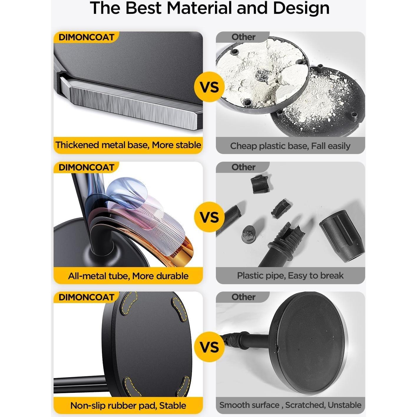 Soporte para teléfono DIMONCOAT ajustable negro 0.50 kg