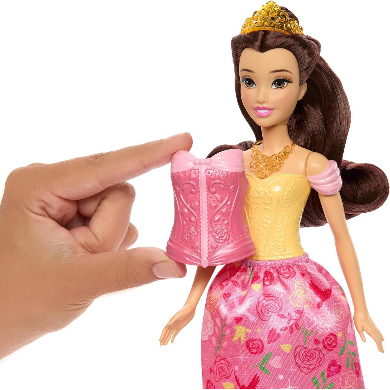 Muñeca de Moda Bella Disney Mattel 2 Looks 9 Accesorios