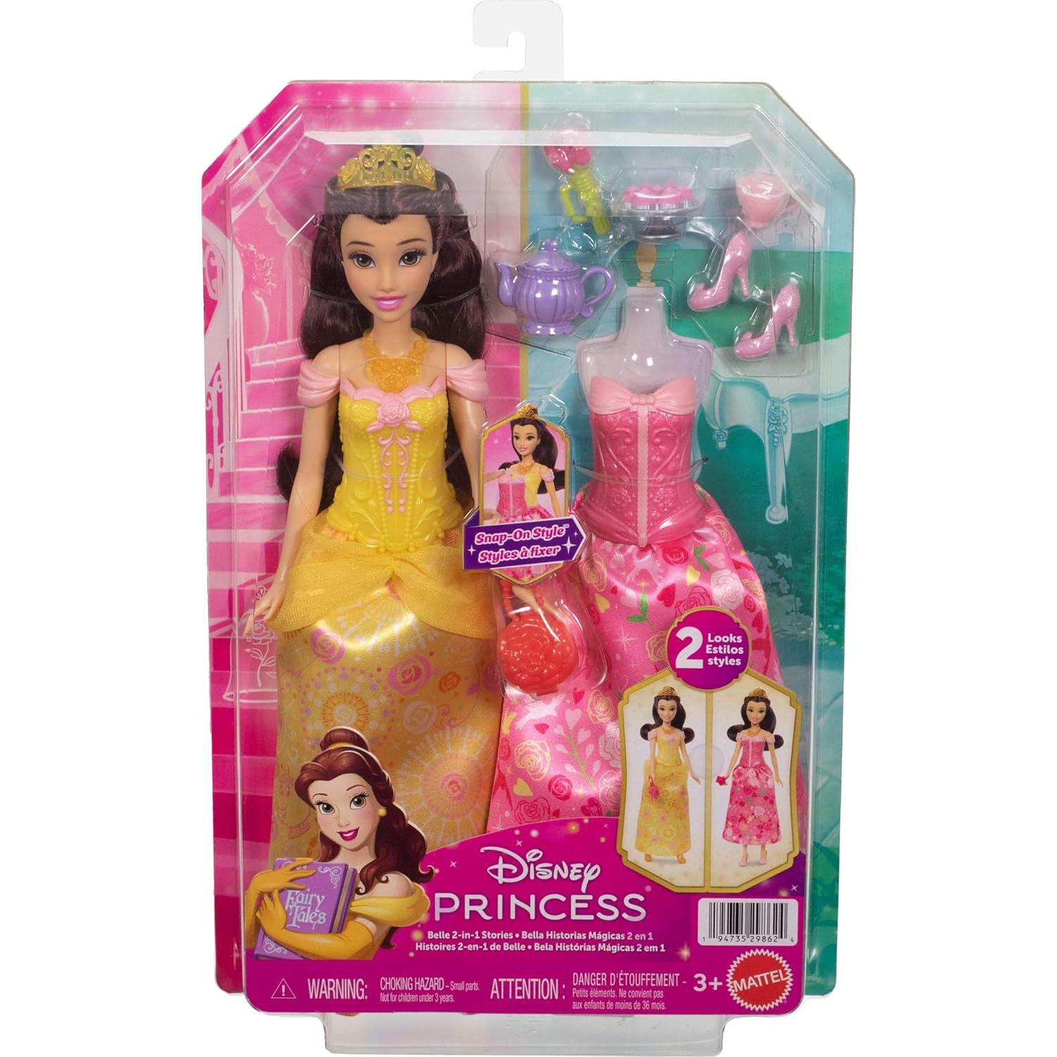 Muñeca de Moda Bella Disney Mattel 2 Looks 9 Accesorios