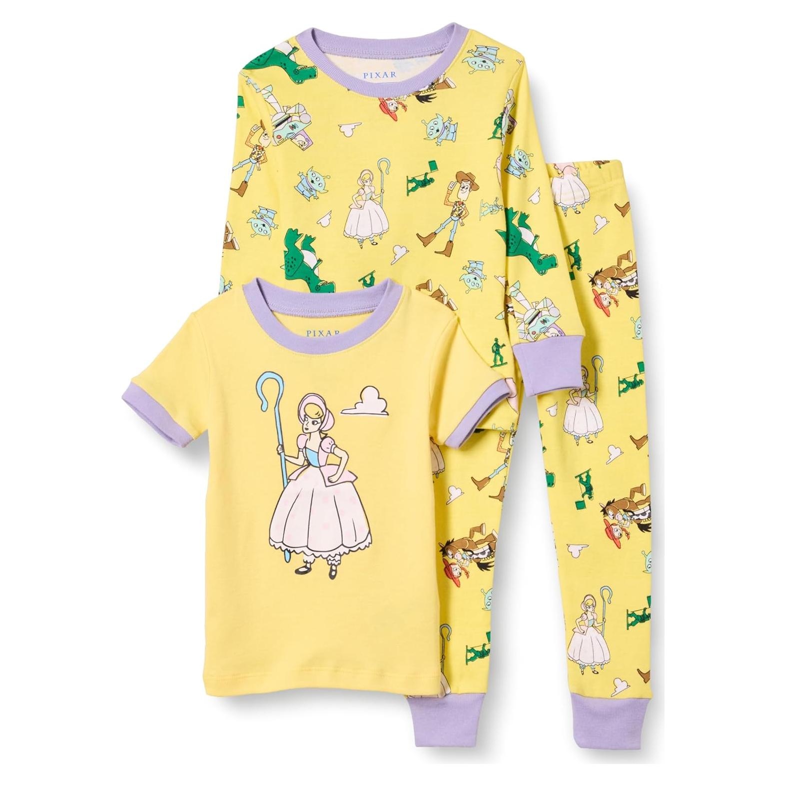 Pijamas ajustados de algodón Disney Amazon Essentials 4T - 3 piezas