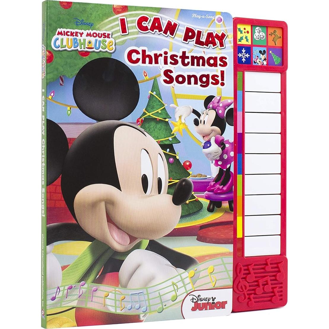 Disney Mickey Mouse - I Can Play Christmas Songs Sound Book with Built-In Keyboard - PI Kids