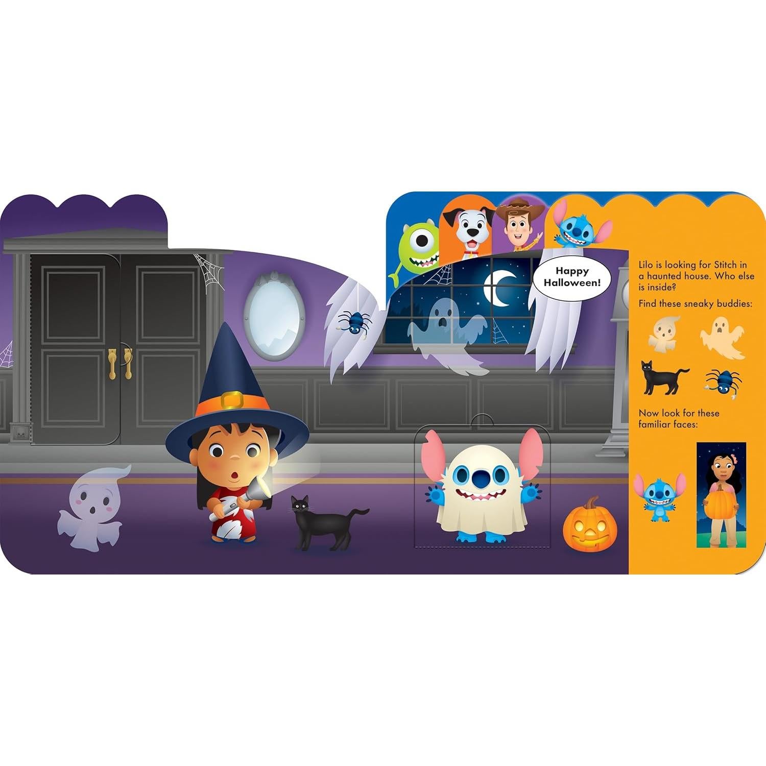 Disney Baby Mickey Mouse, Minnie, Winnie, Toy Story and More! - Trick or Treat - Haloween Lift-A-Flap Look and Find Activity Book - PI Kids