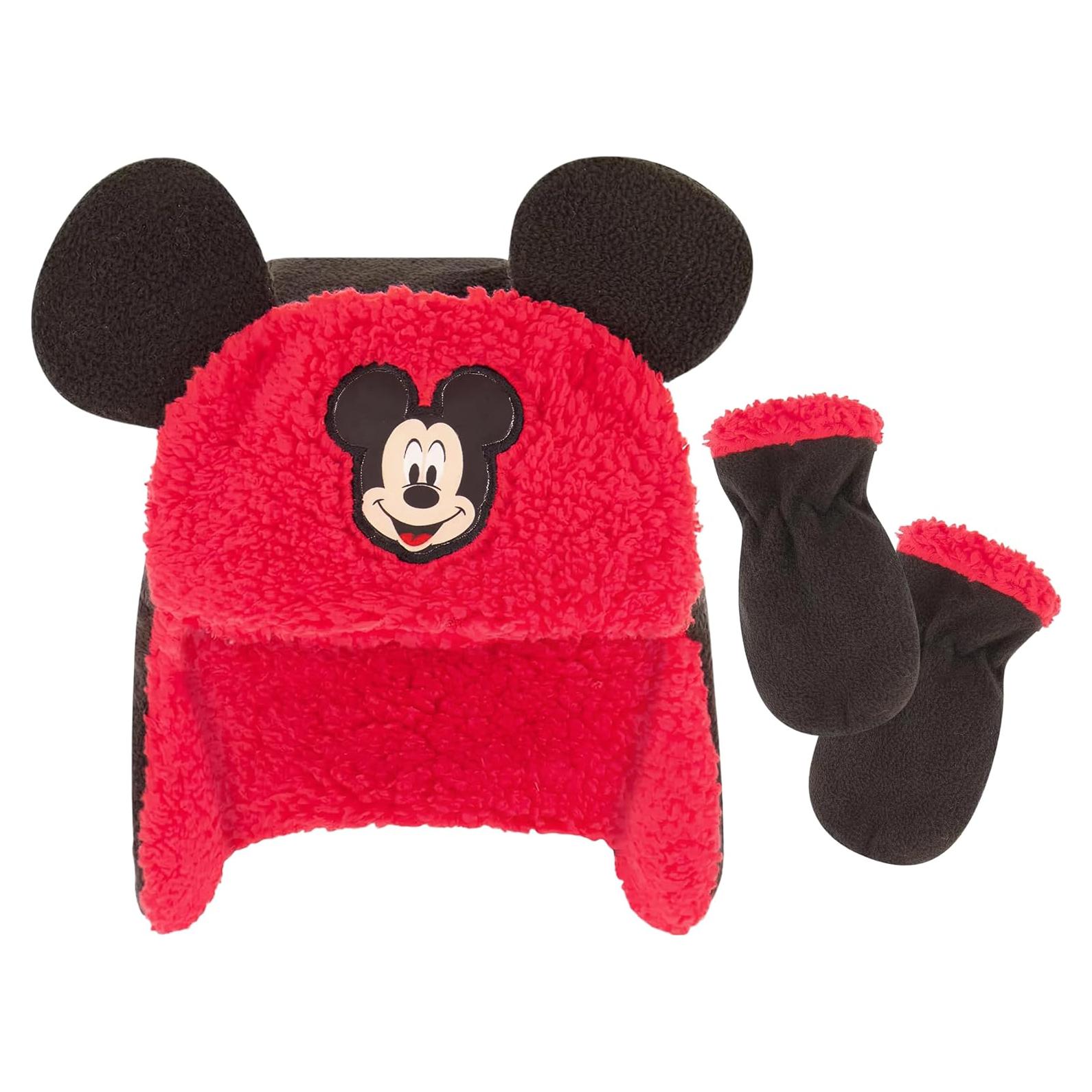 Gorro de Invierno y Manoplas Mickey Mouse Disney 2-4 Años
