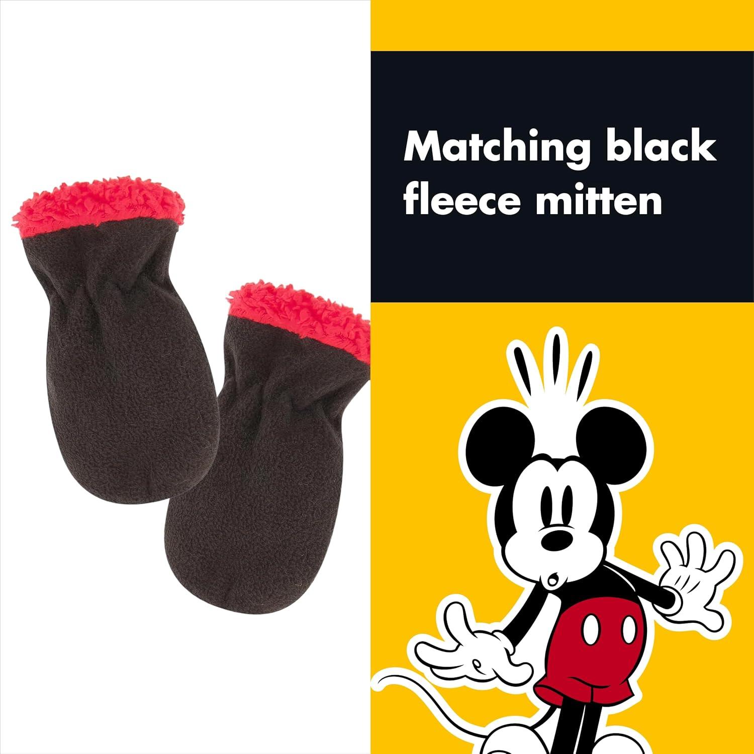 Gorro de Invierno y Manoplas Mickey Mouse Disney 2-4 Años