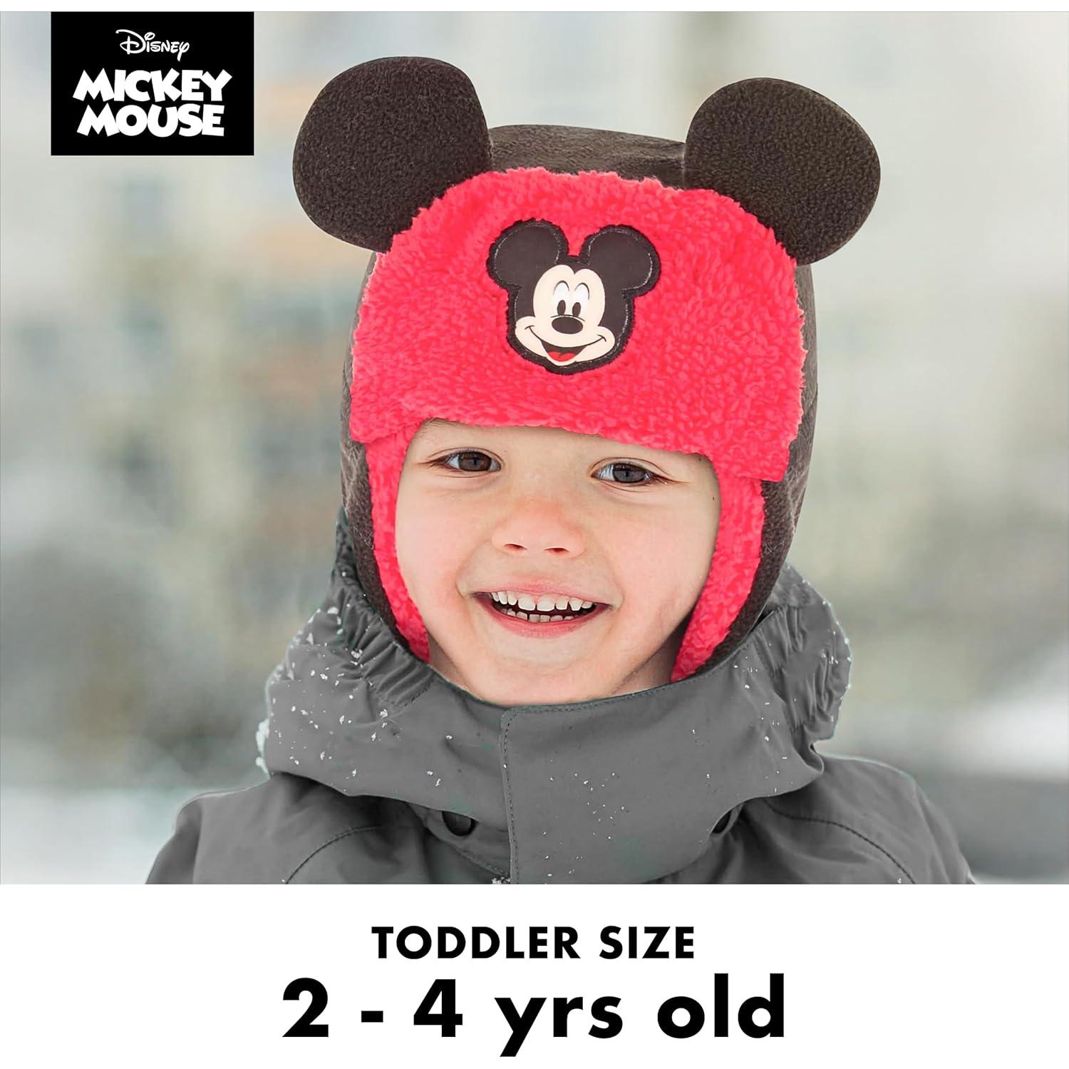 Gorro de Invierno y Manoplas Mickey Mouse Disney 2-4 Años