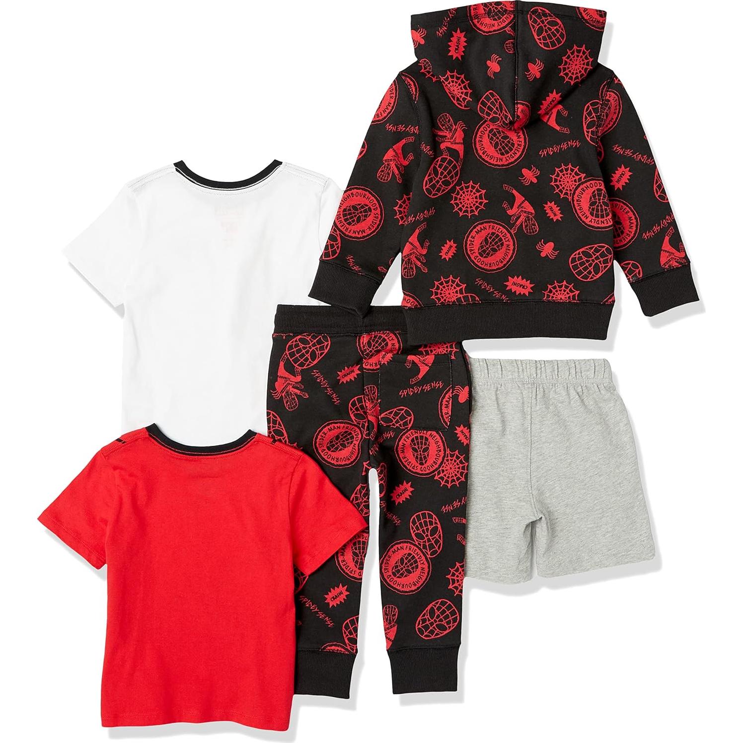 Conjunto de Ropa para Niños Amazon Essentials Marvel 5 Piezas