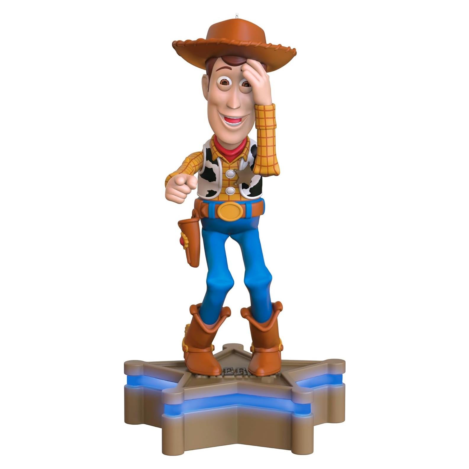 Adorno Navideño Hallmark Keepsake Sheriff Woody 2025 con Luz y Sonido