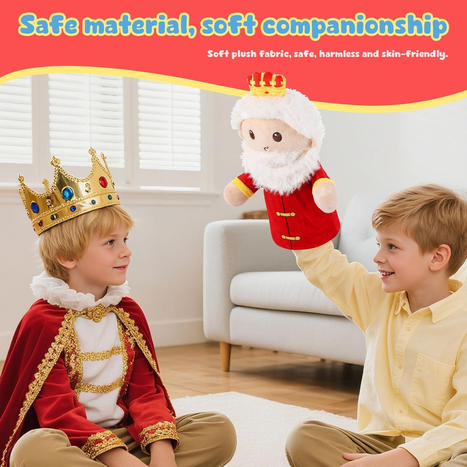 Títere de Mano de Peluche ZJoey Rey Cuento de Hadas 30 cm