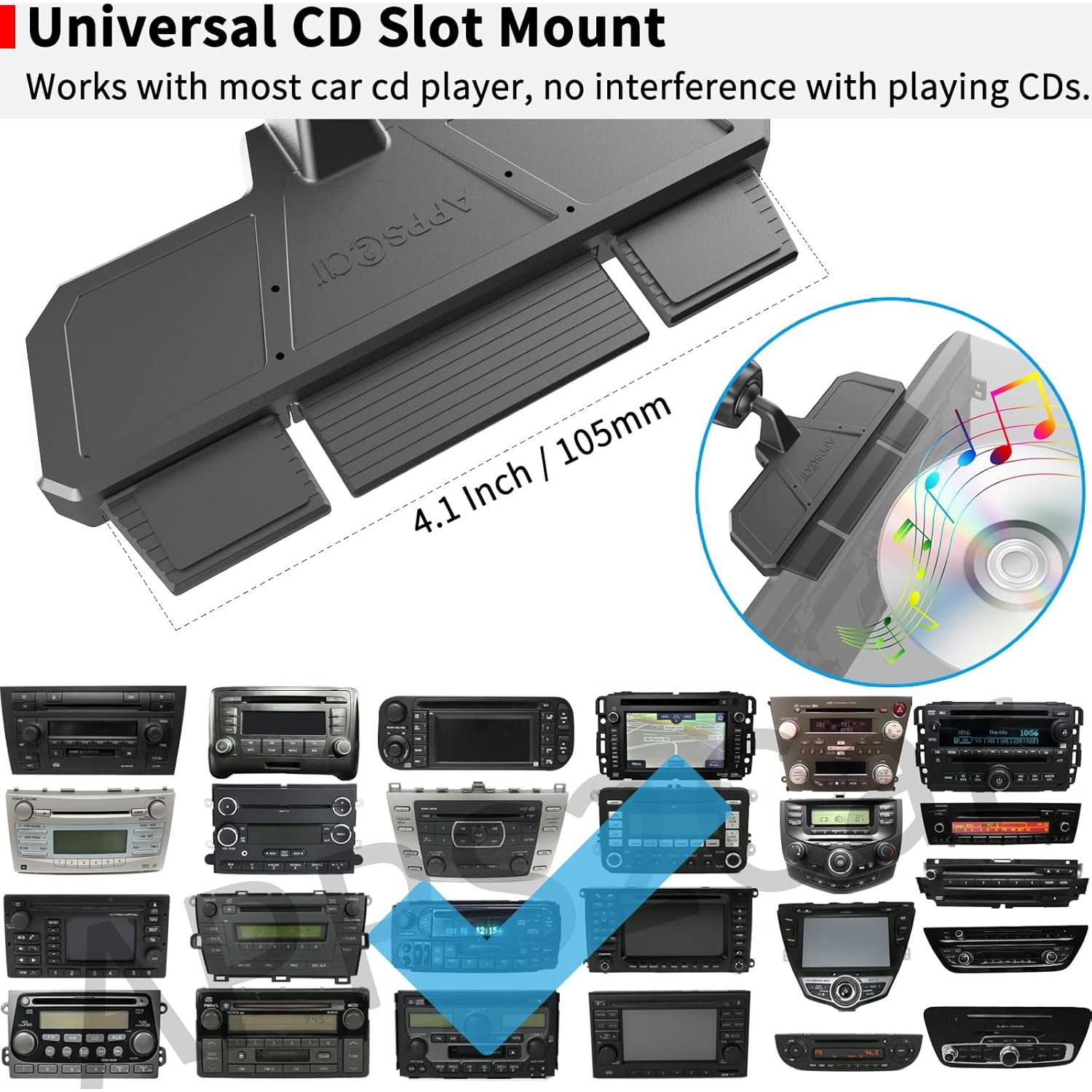 Soporte para Teléfono APPS2Car CD Negro 360° Ajustable