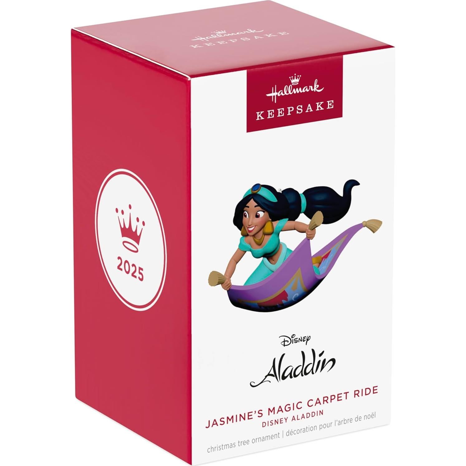 Adorno Navideño Hallmark 2025 Jasmine Aladino 6.35x6.35x9.53cm