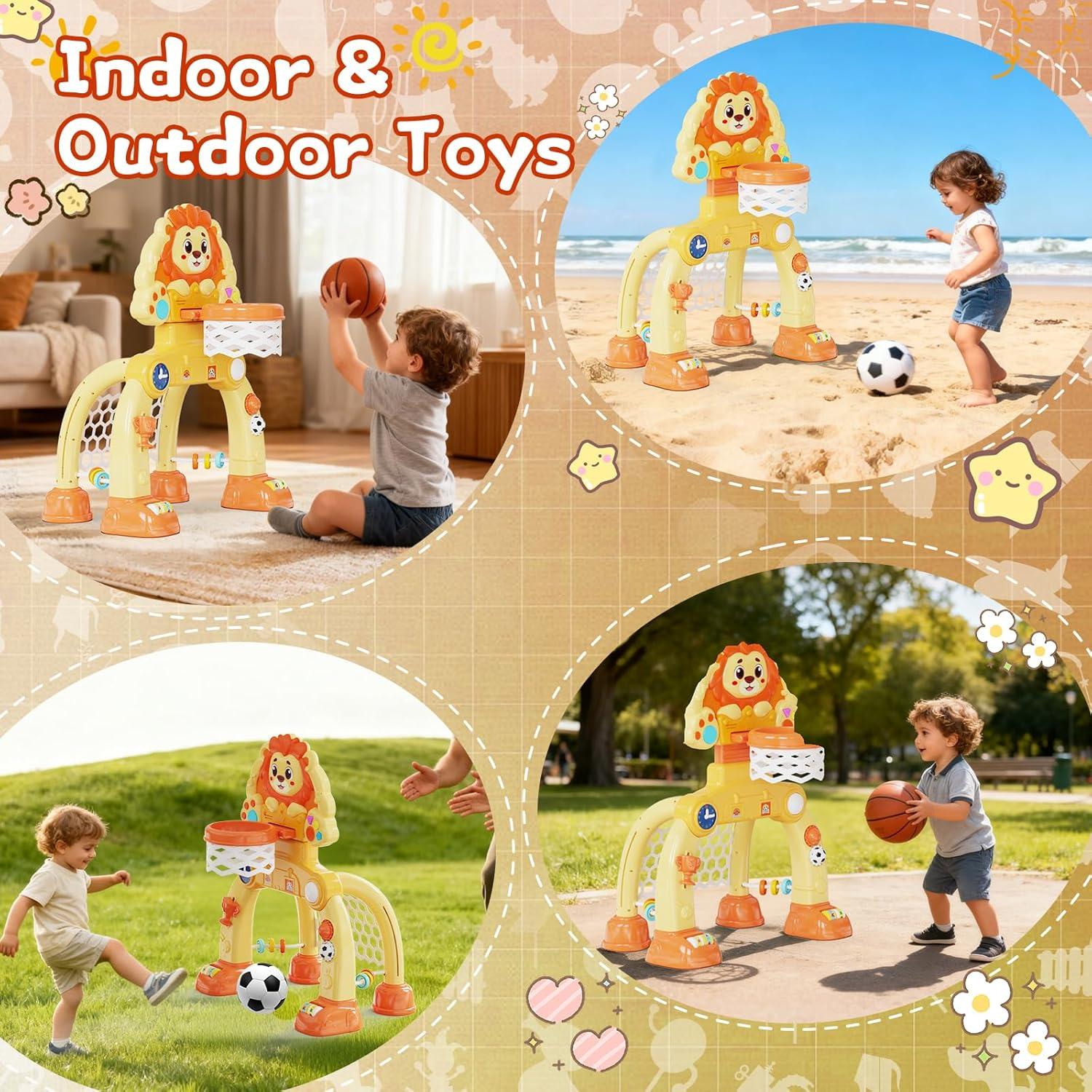 Aro de Baloncesto y Portería SHXYKZ para Bebés 1-3 Años