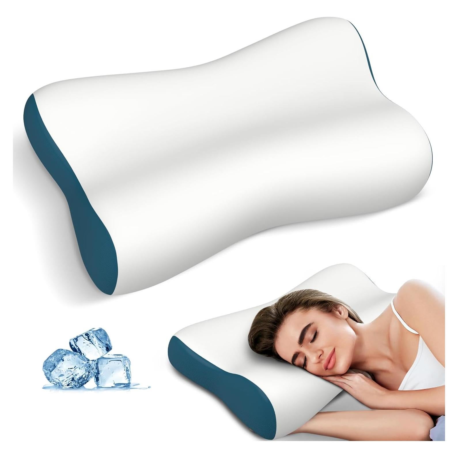 Almohada Cervical Polovo Espuma Viscoelástica 64x38cm