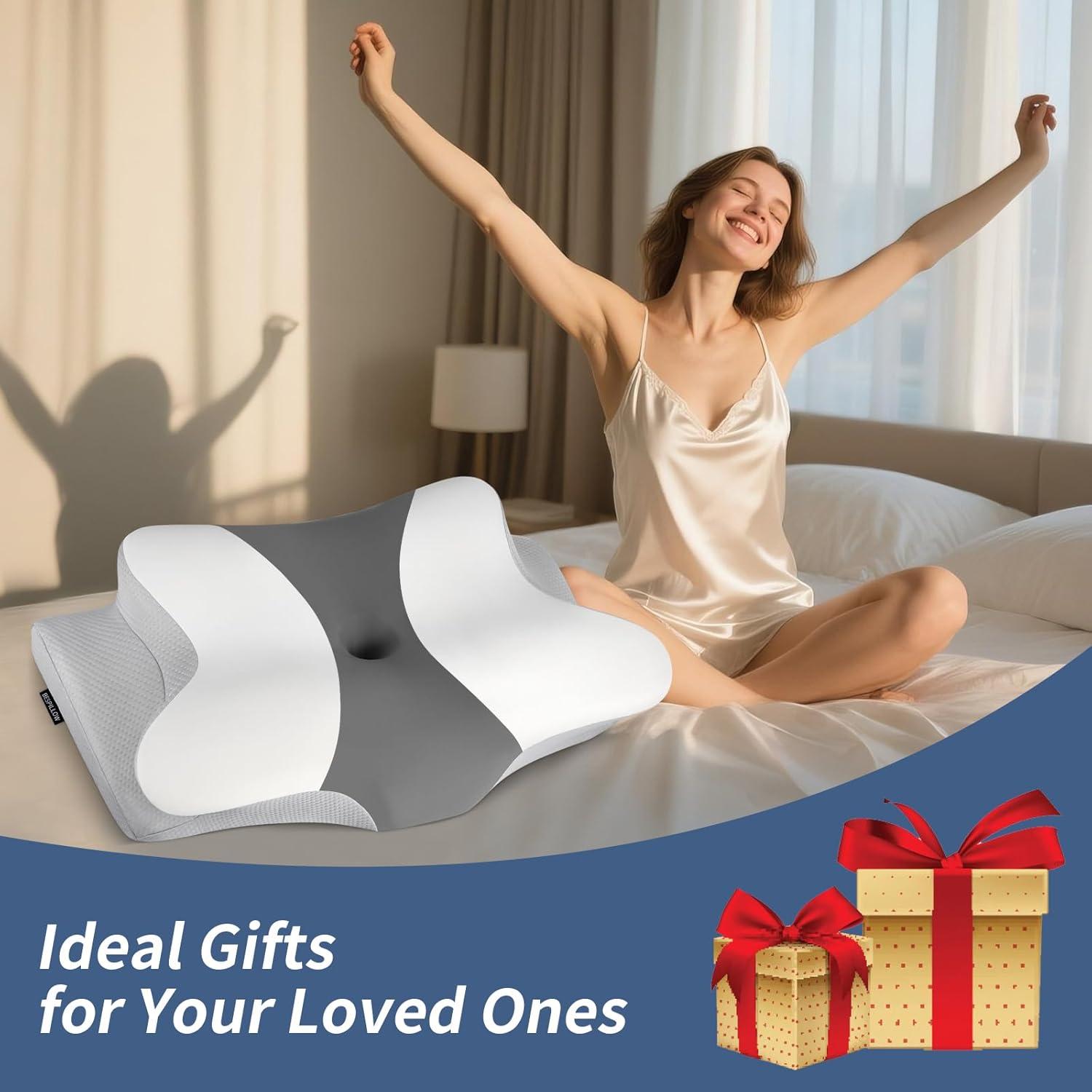 Almohada Cervical Ergonomica Bespillow - Espuma Viscoelástica 62.7x37.1cm