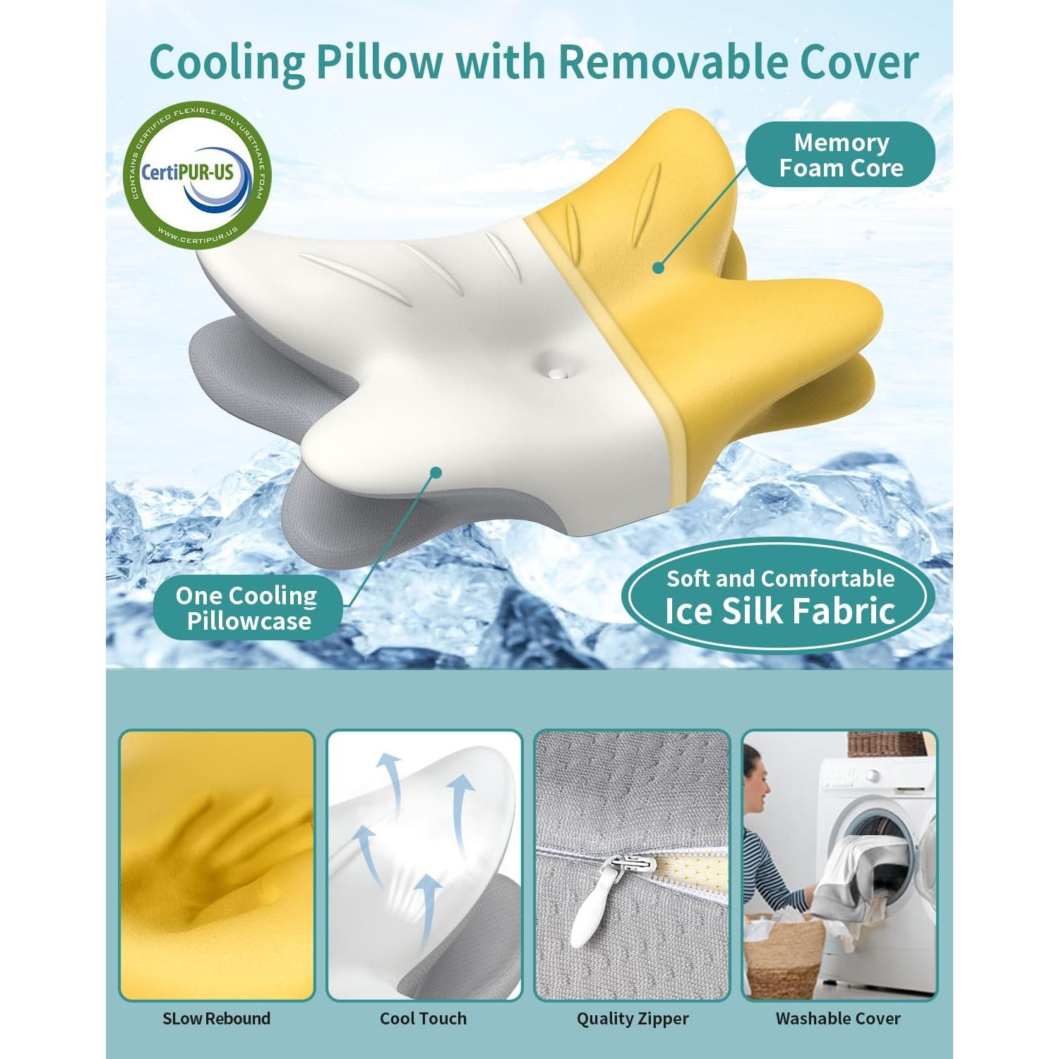 Almohada Cervical Tujami Espuma Viscoelástica Refrigerante 67x43cm