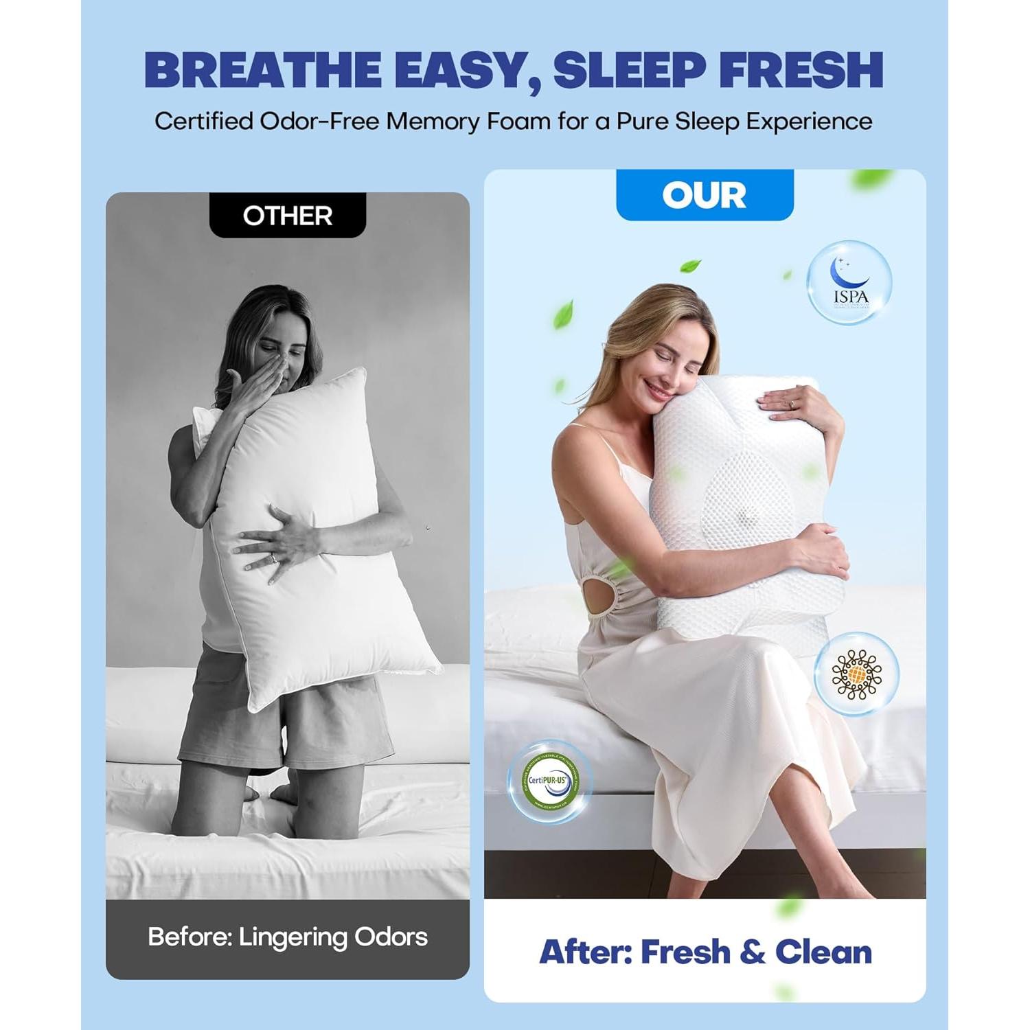 Almohada Cervical Ergonomica Emircey Espuma Viscoelástica 1.45kg