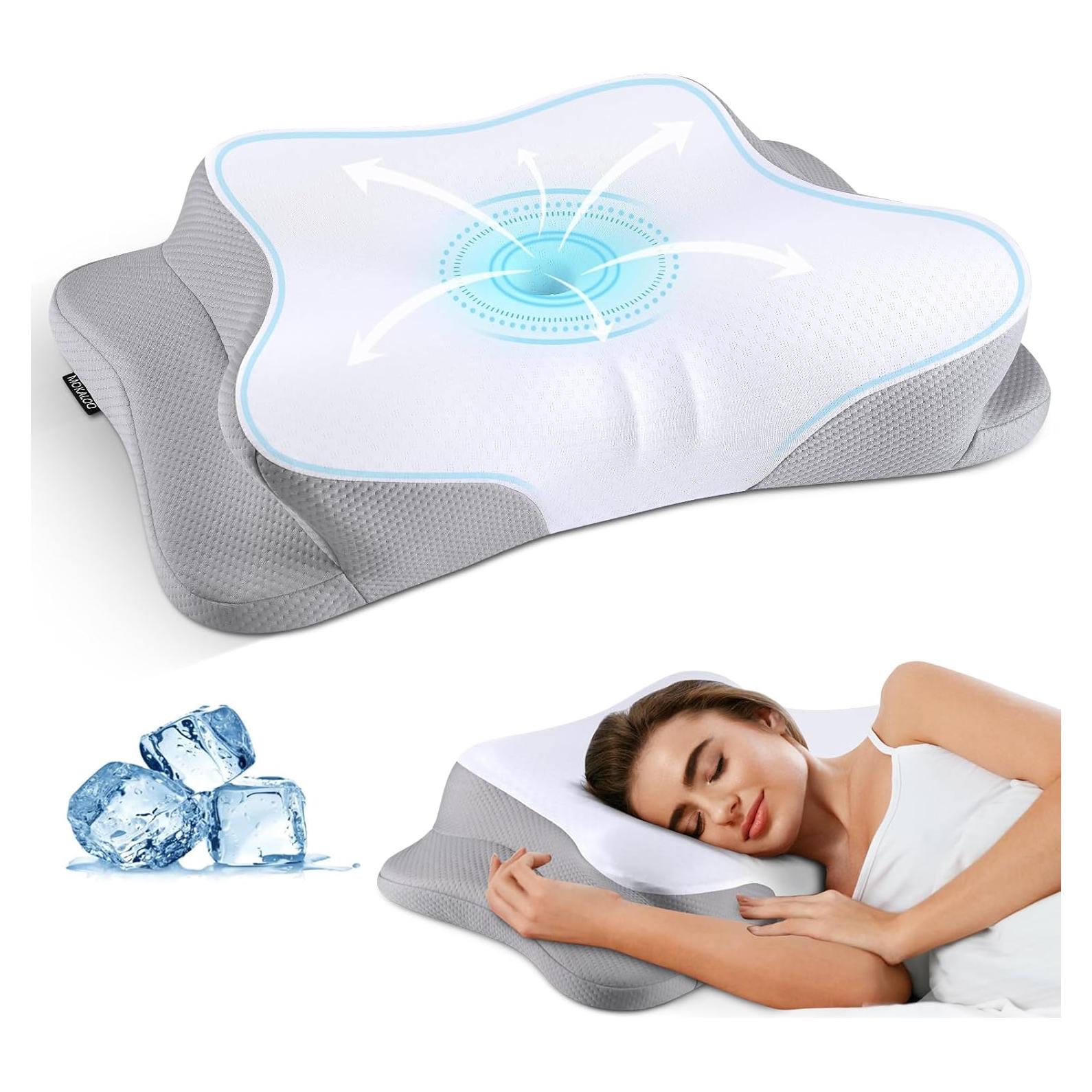 Almohada Cervical Olumoon Ergonómica de Espuma de Memoria 63x38cm