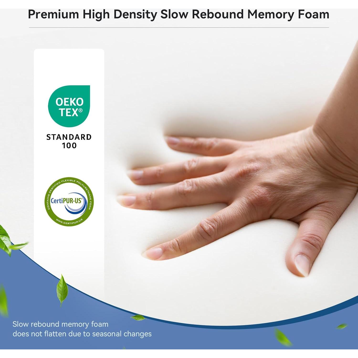 Almohada Cervical Zmarthumb Espuma Viscoelástica Ajustable Azul