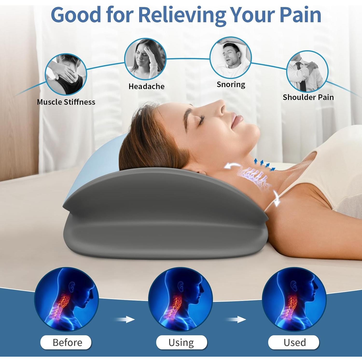 Almohada Cervical Olumoon Espuma Viscoelástica Ergonómica 35.56cm