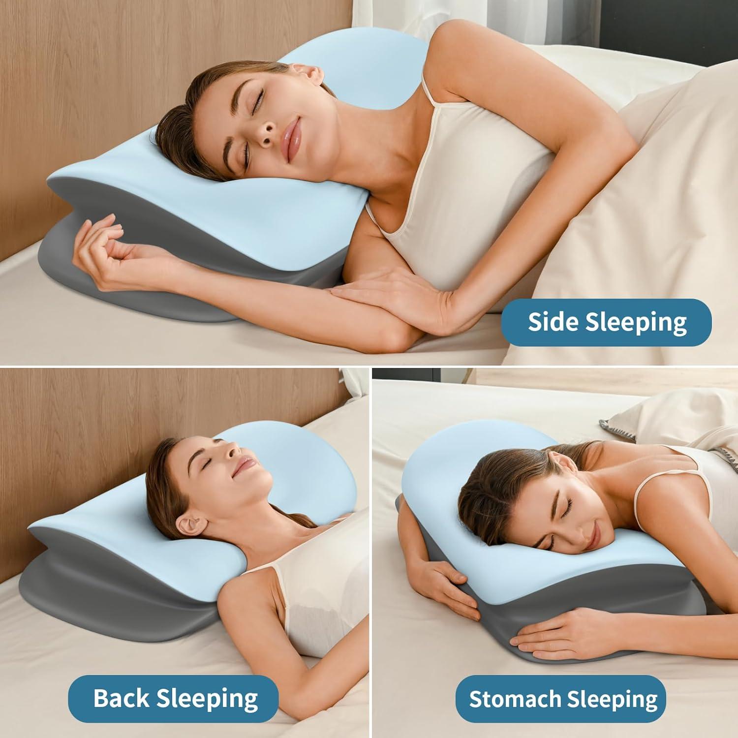 Almohada Cervical Olumoon Espuma Viscoelástica Ergonómica 35.56cm