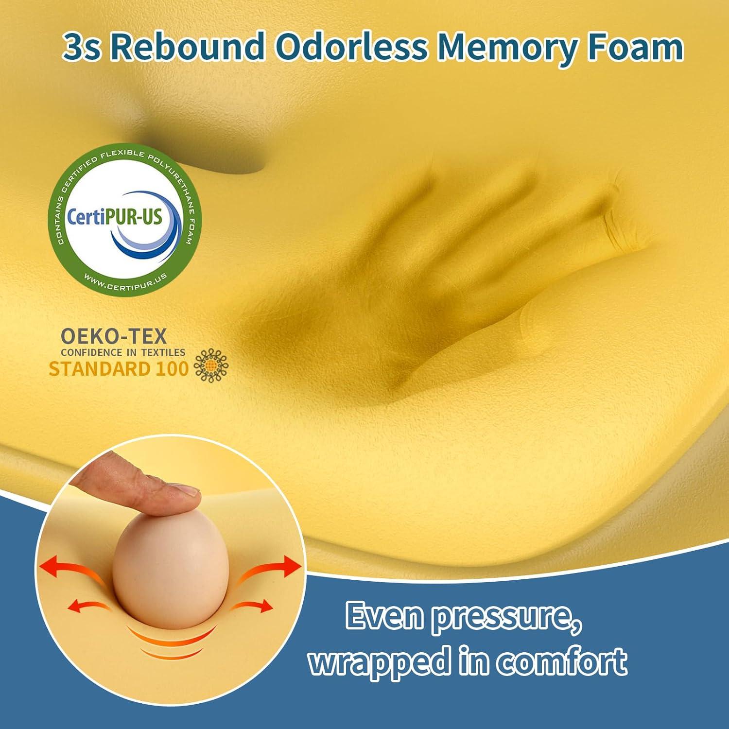 Almohada Cervical Olumoon Espuma Viscoelástica Ergonómica 35.56cm