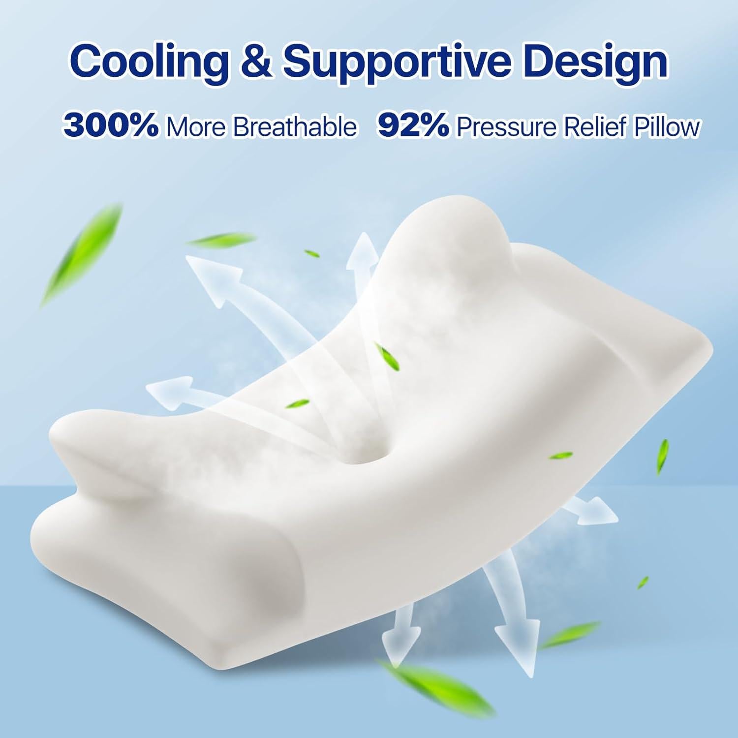 Almohada de Cuello Ergonómica Secailog PL02 2 en 1 Viscoelástica