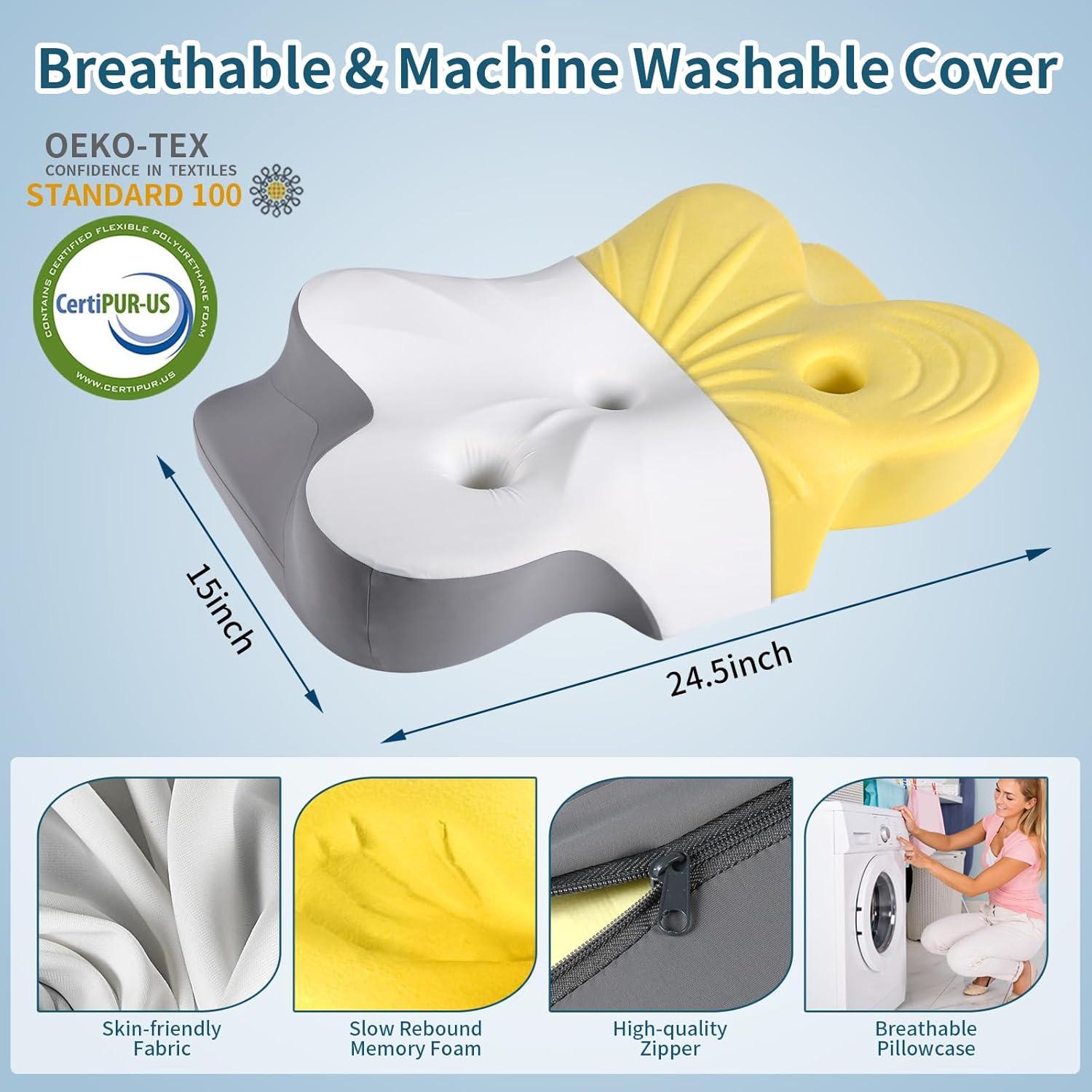 Almohada Cervical HOBEST KH-1558 Espuma con Memoria 62x38cm