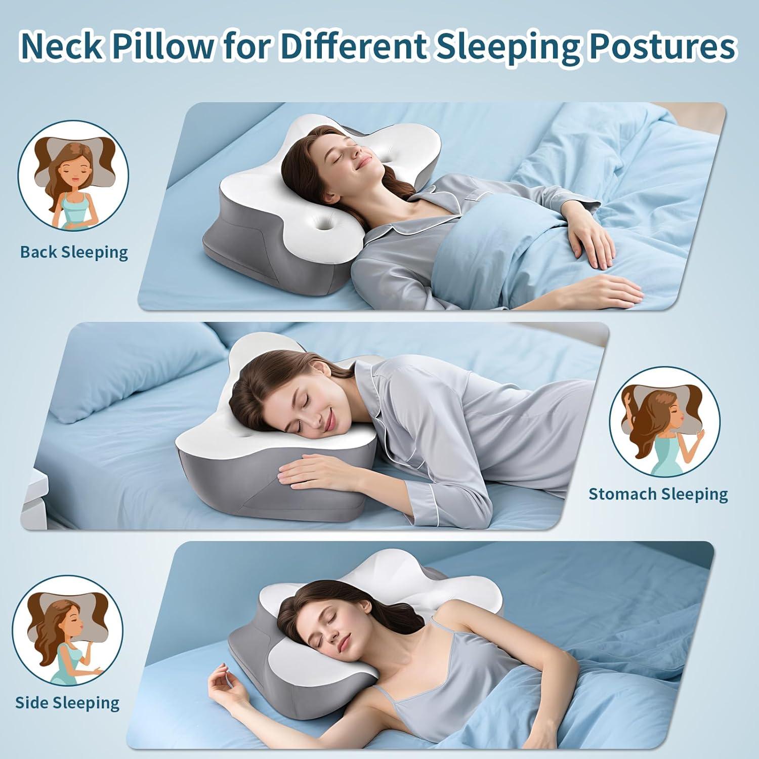Almohada Cervical HOBEST KH-1558 Espuma con Memoria 62x38cm