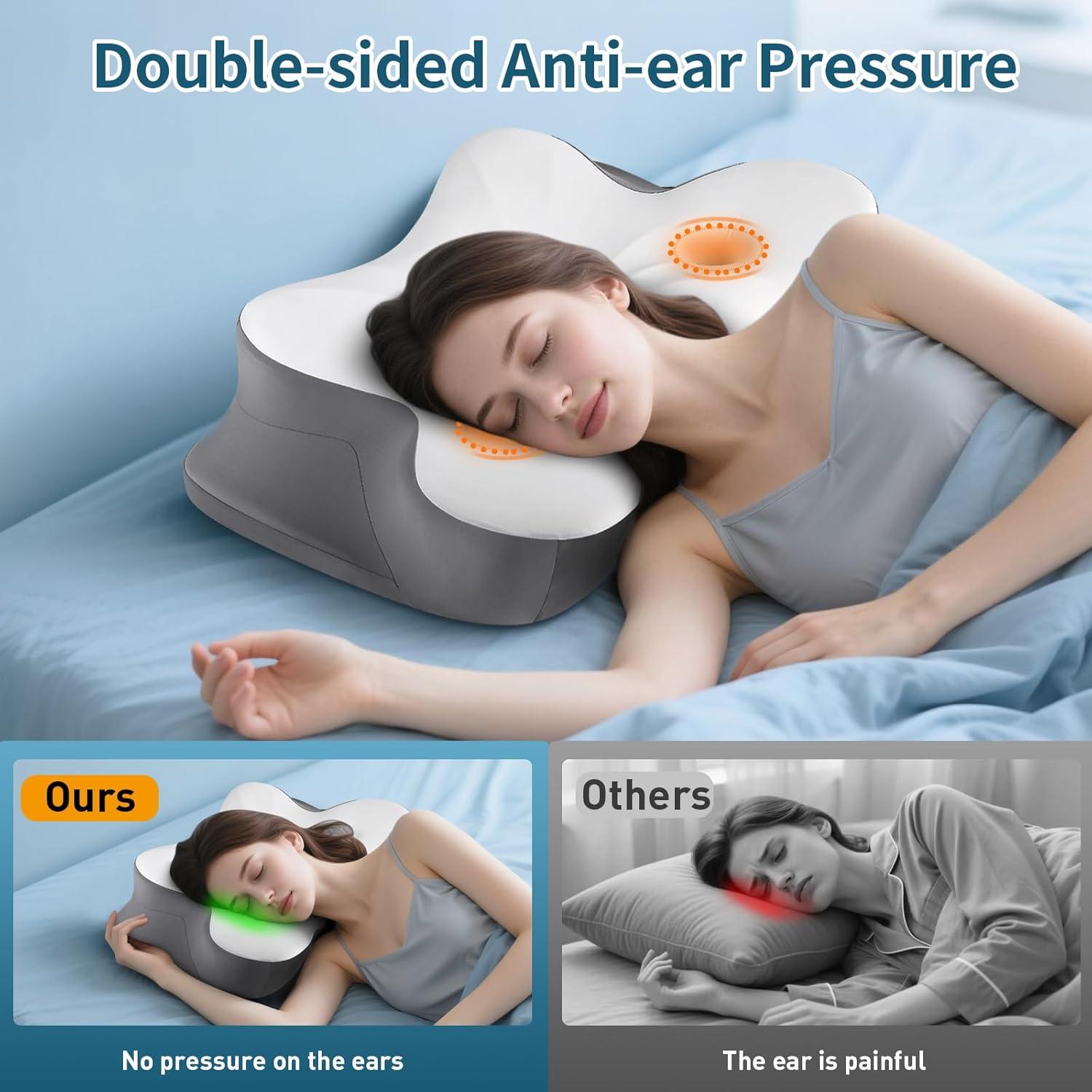 Almohada Cervical HOBEST KH-1558 Espuma con Memoria 62x38cm