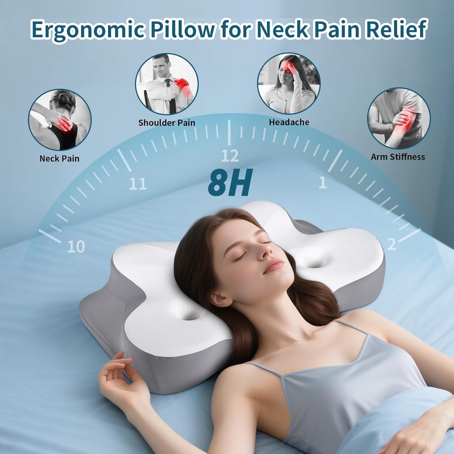 Almohada Cervical HOBEST KH-1558 Espuma con Memoria 62x38cm