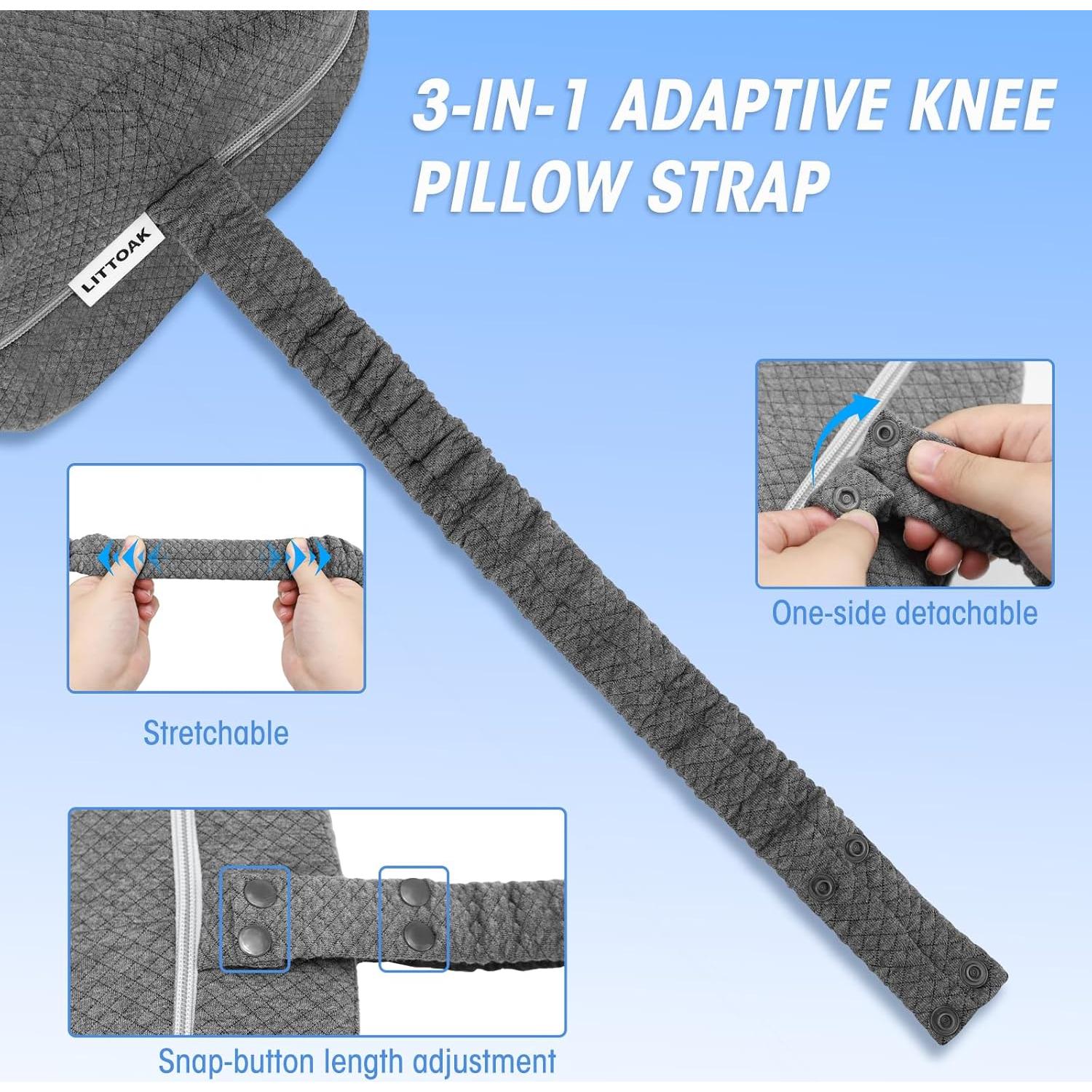 Almohada para Rodillas LITTOAK Espuma Viscoelástica Ajustable