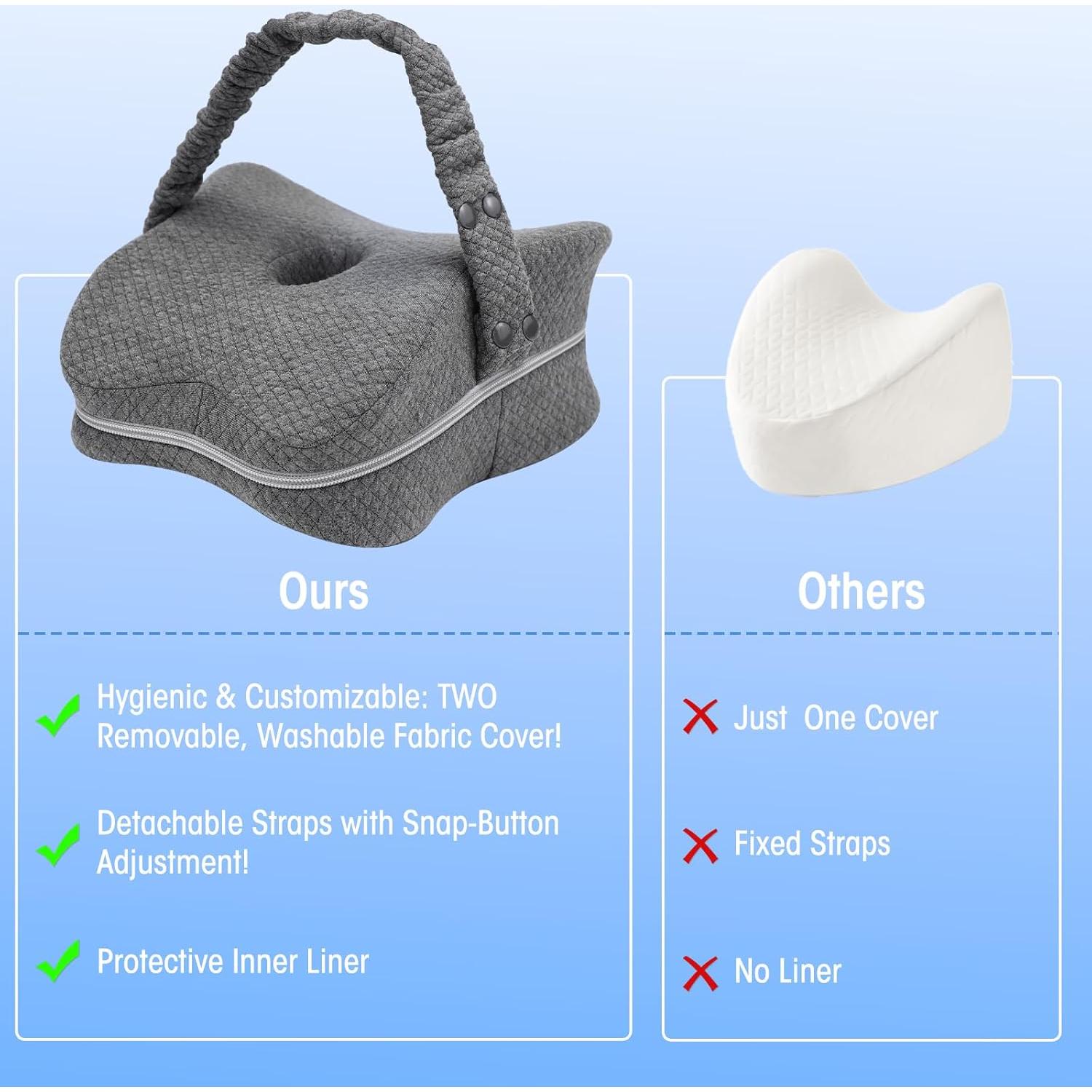 Almohada para Rodillas LITTOAK Espuma Viscoelástica Ajustable