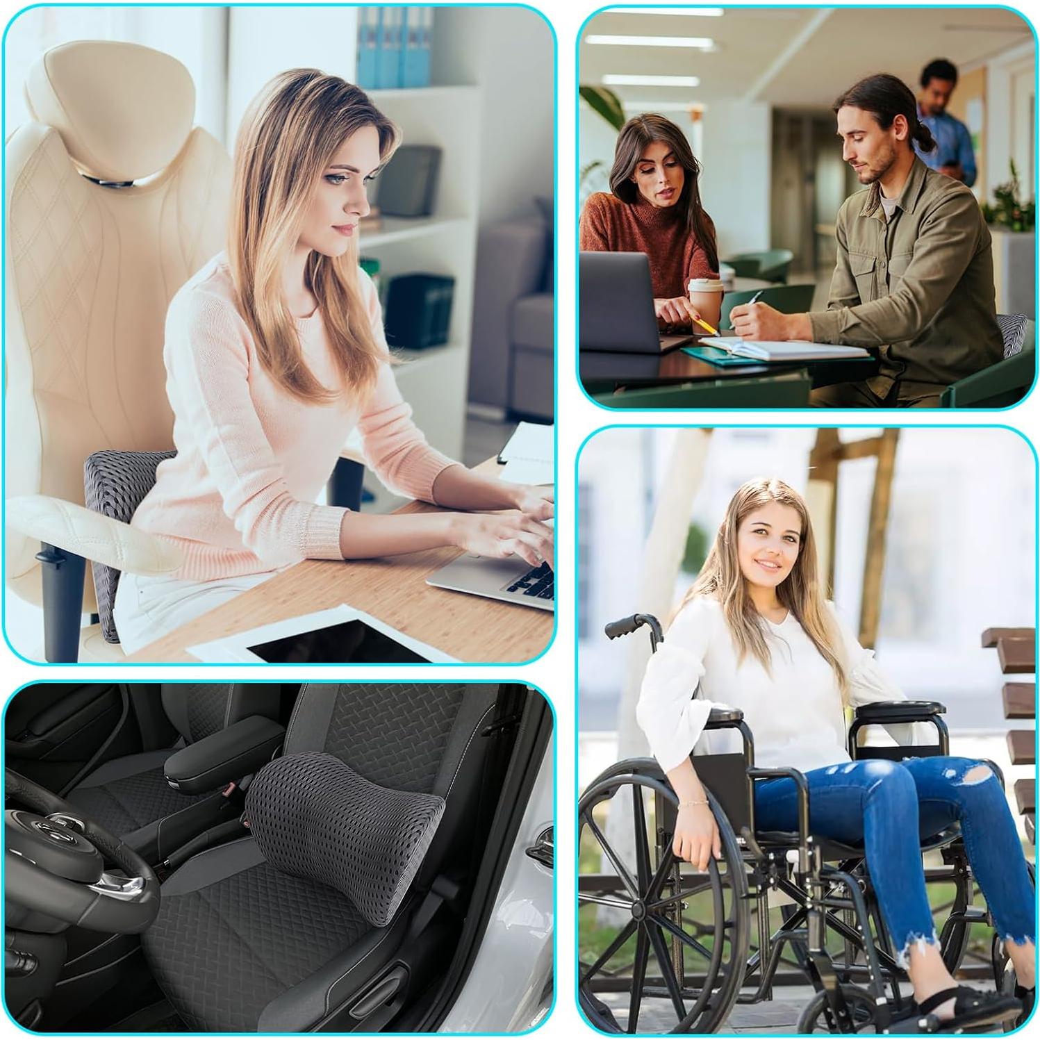 Almohada Lumbar Ergonómica Powerole DW1068 Espuma Viscoelástica