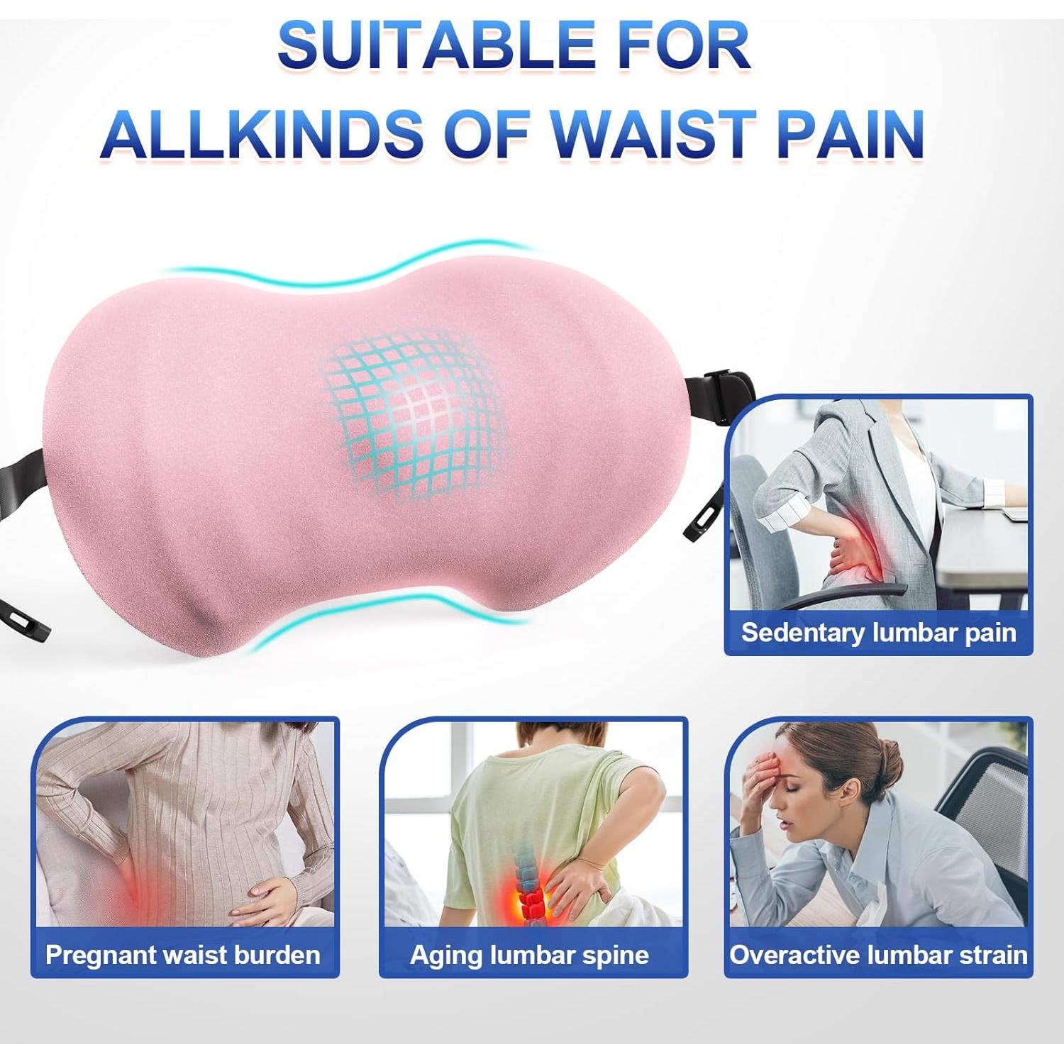 Almohada Lumbar Ergonómica BYMECOST Rosa Espuma Viscoelástica