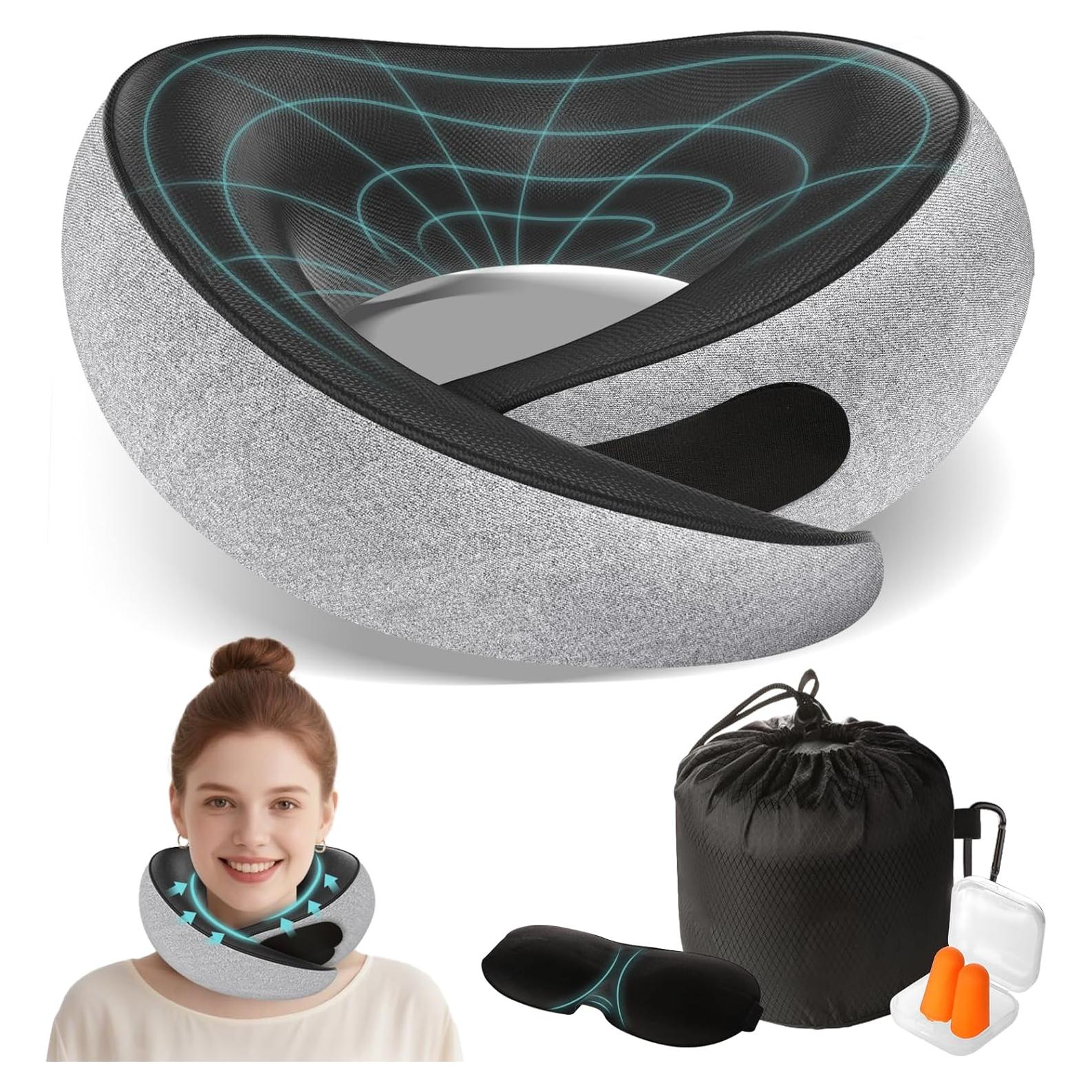 Almohada de Cuello Ergonómica FIOGIKO Gris - Espuma Viscoelástica